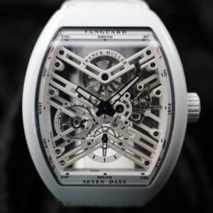 Franck Muller Vanguard Seven Days V45 S6 SQT TT BC BC SPE 45mm Titanium Skeleton Dial Full Set WARRANTY