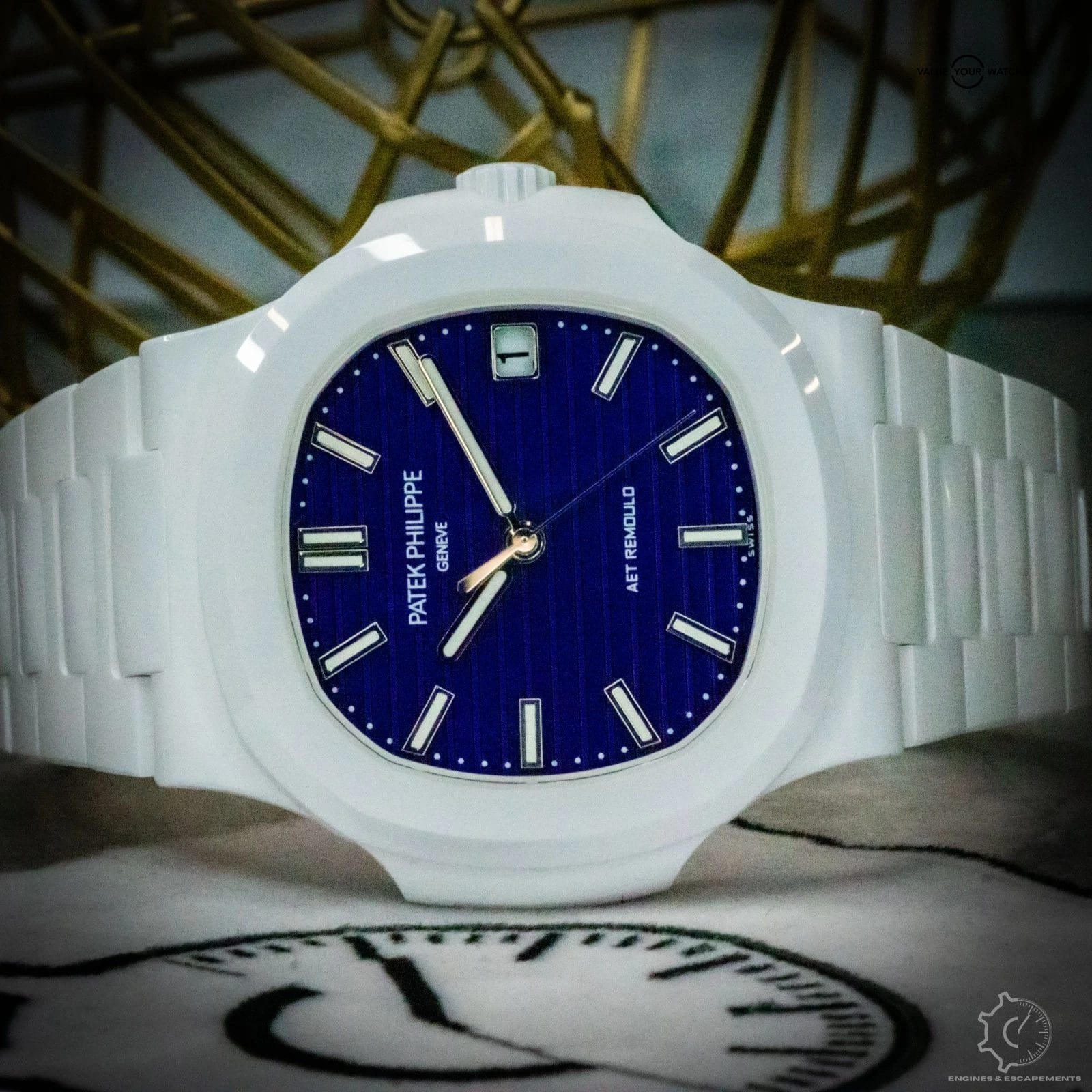 AET Remould Patek Philippe Nautilus 1 of 5 Purple Dial White Ceramic - Image 8