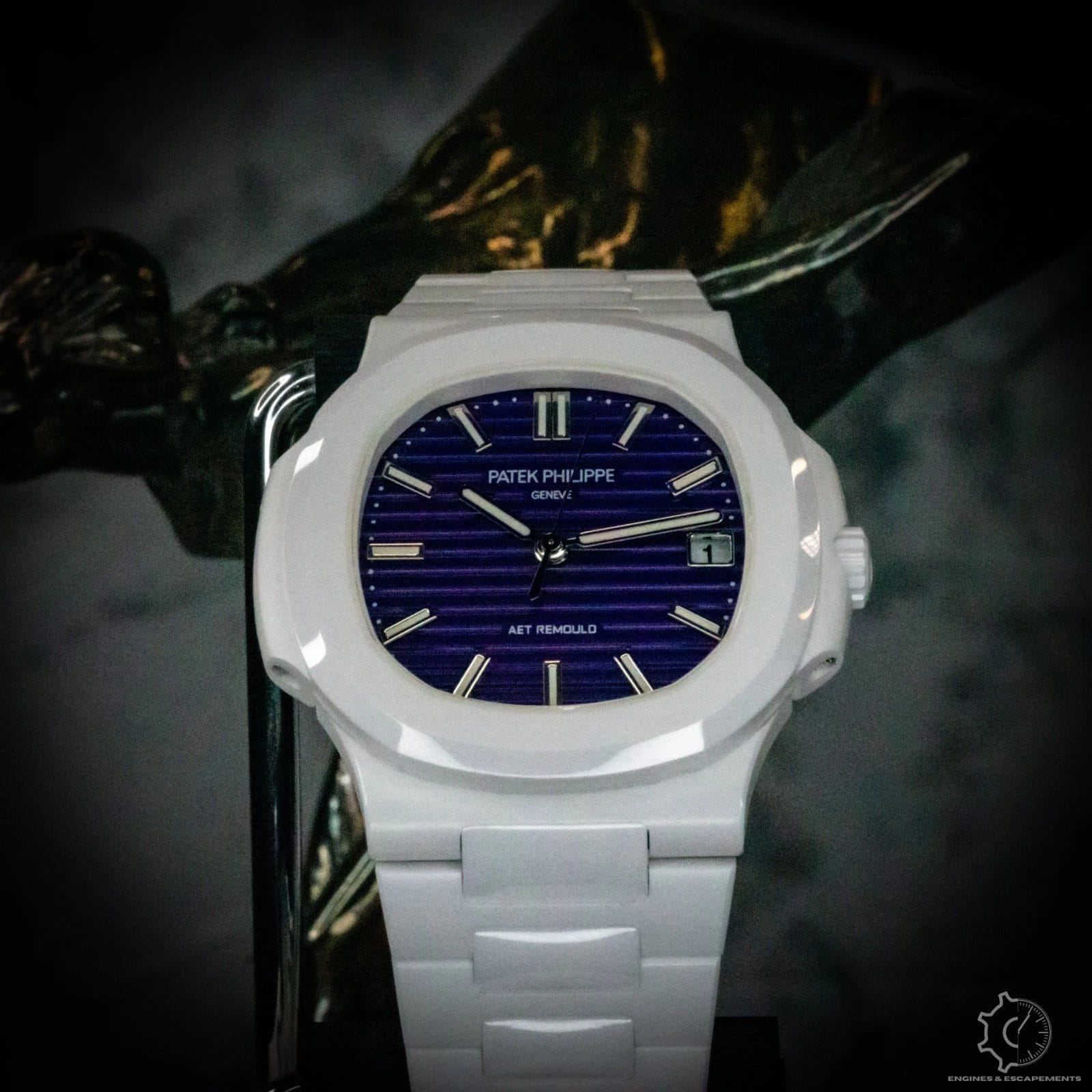 AET Remould Patek Philippe Nautilus 1 of 5 Purple Dial White Ceramic - Image 10