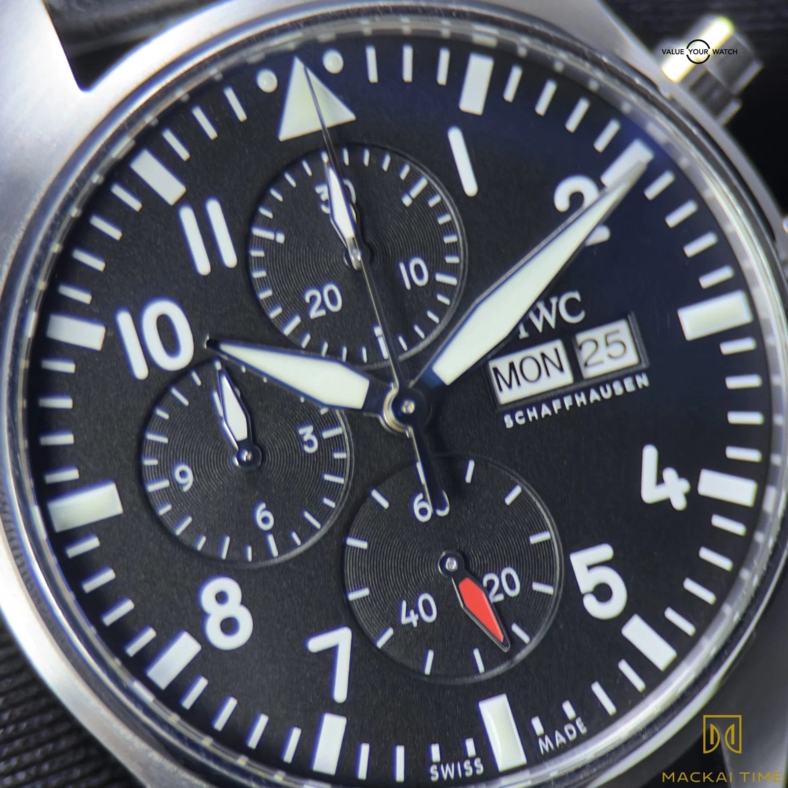 IWC Pilot's Chronograph Day/ Date 2022 Full Set IW378001 Extra Strap Black Watch - Image 16