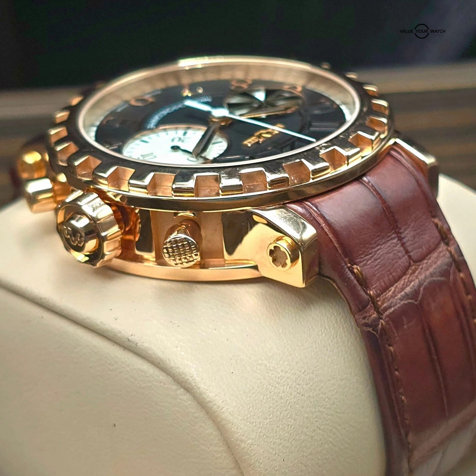 Dewitt Academia Night Chronograph Sequential, 43mm Solid 18k Rose gold, Full set - Image 7