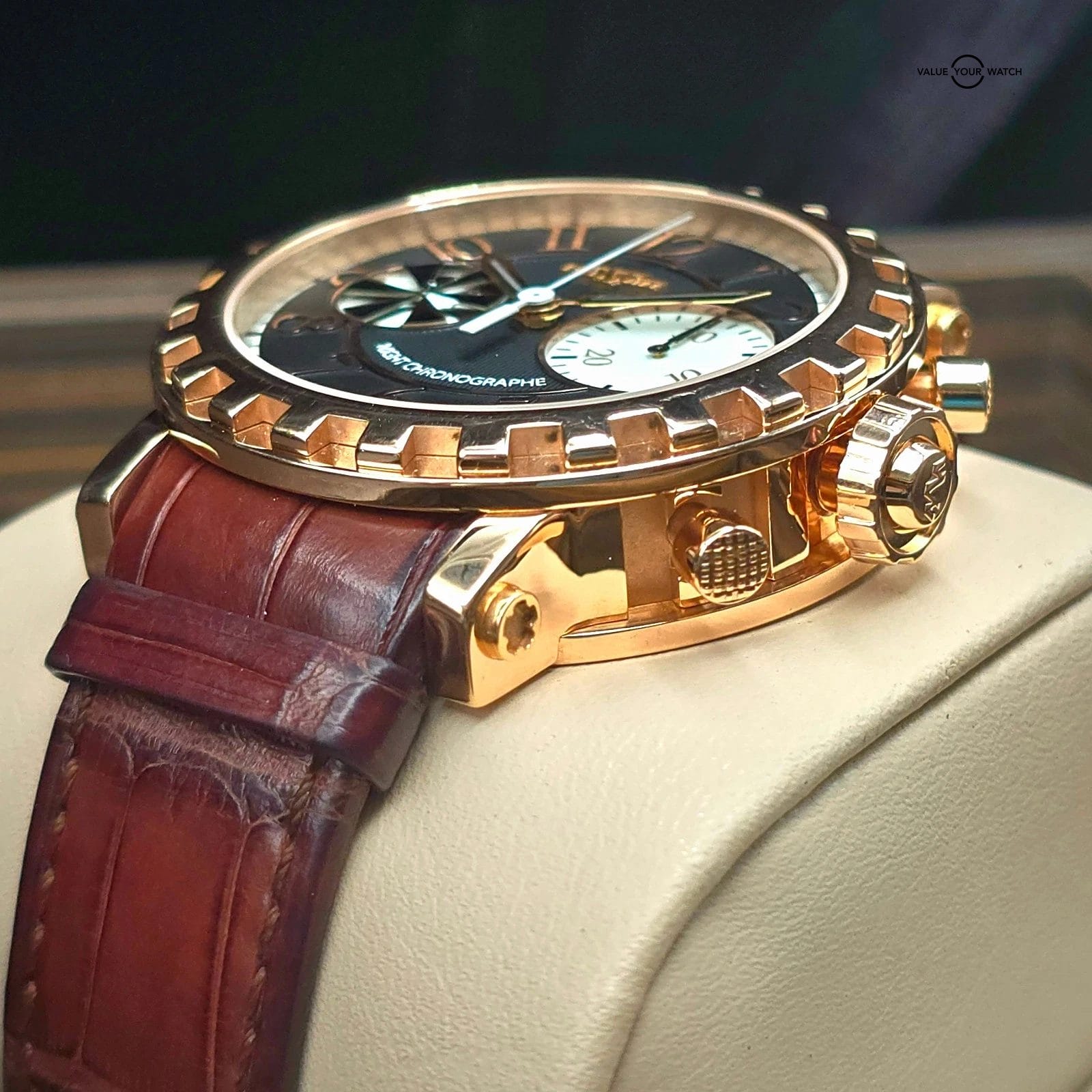 Dewitt Academia Night Chronograph Sequential, 43mm Solid 18k Rose gold, Full set - Image 9