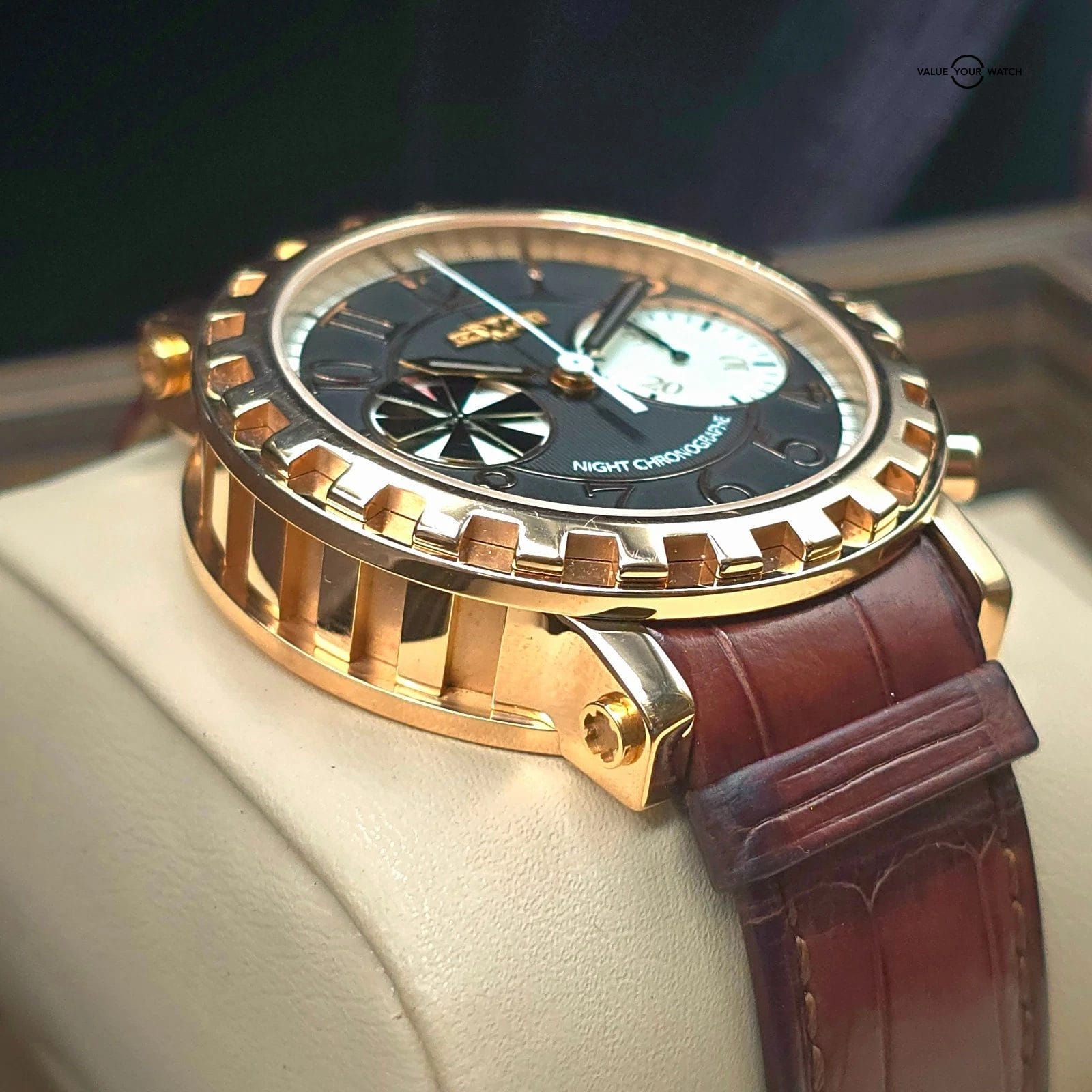 Dewitt Academia Night Chronograph Sequential, 43mm Solid 18k Rose gold, Full set - Image 10