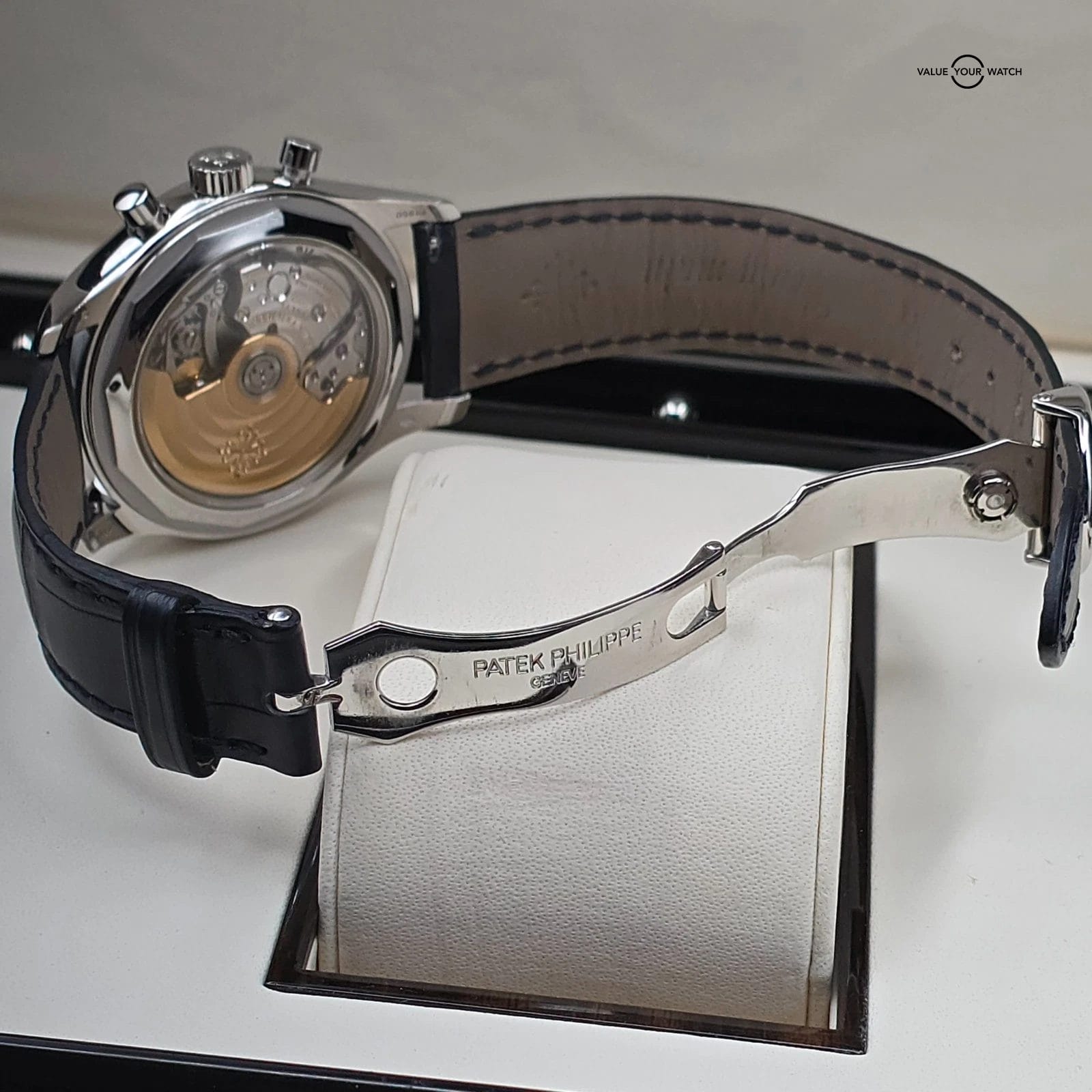 Patek Phillipe Annual Calendar in Platinum, black opaline dial 5960P-016 Full - Image 5