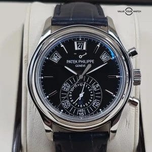 Patek Phillipe Annual Calendar in Platinum, black opaline dial 5960P-016 Full