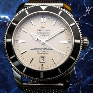 Breitling Superocean Heritage 46 Silver/Beige Dial A17320 Steel Strap -Full Set