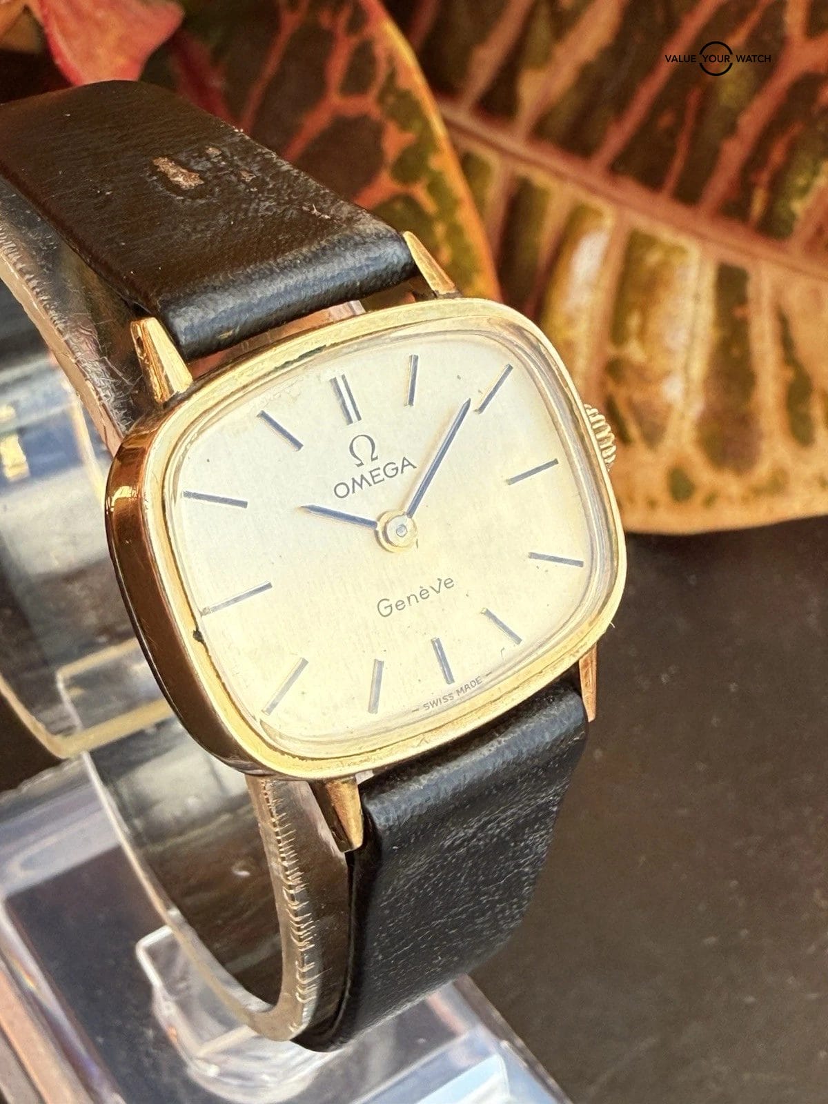 Vintage Omega Geneve Cal.625 24mm TV Rectangle Manual Wind Lady’s Watch Runs - Image 2