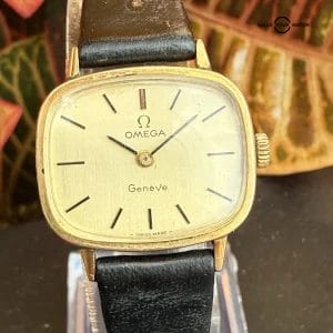 Vintage Omega Geneve Cal.625 24mm TV Rectangle Manual Wind Lady’s Watch Runs