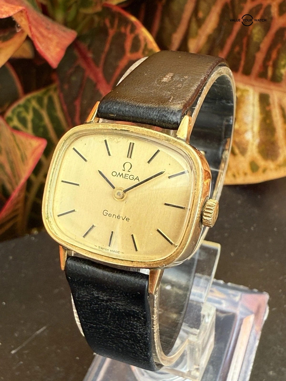 Vintage Omega Geneve Cal.625 24mm TV Rectangle Manual Wind Lady’s Watch Runs - Image 4