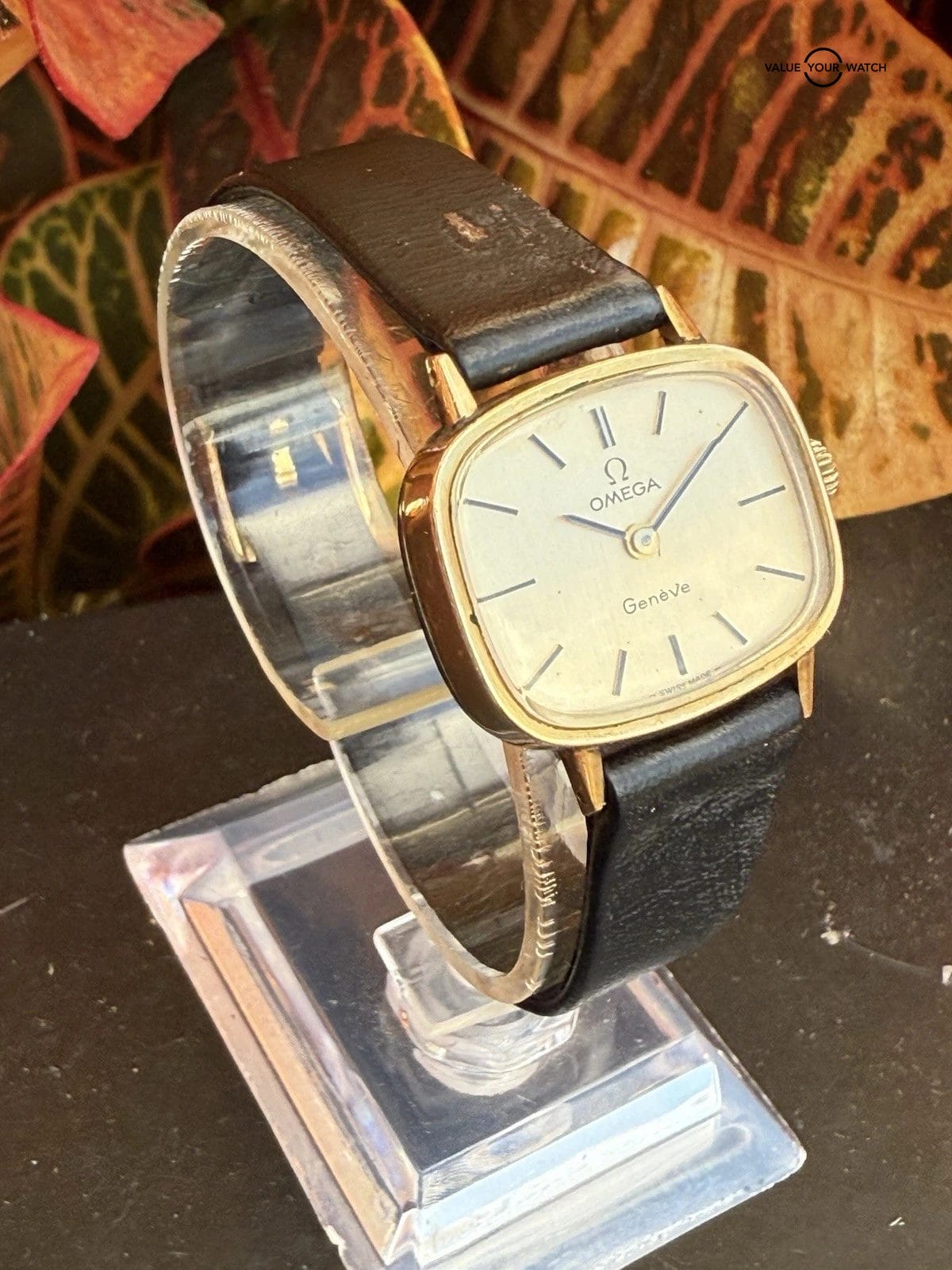 Vintage Omega Geneve Cal.625 24mm TV Rectangle Manual Wind Lady’s Watch Runs - Image 5