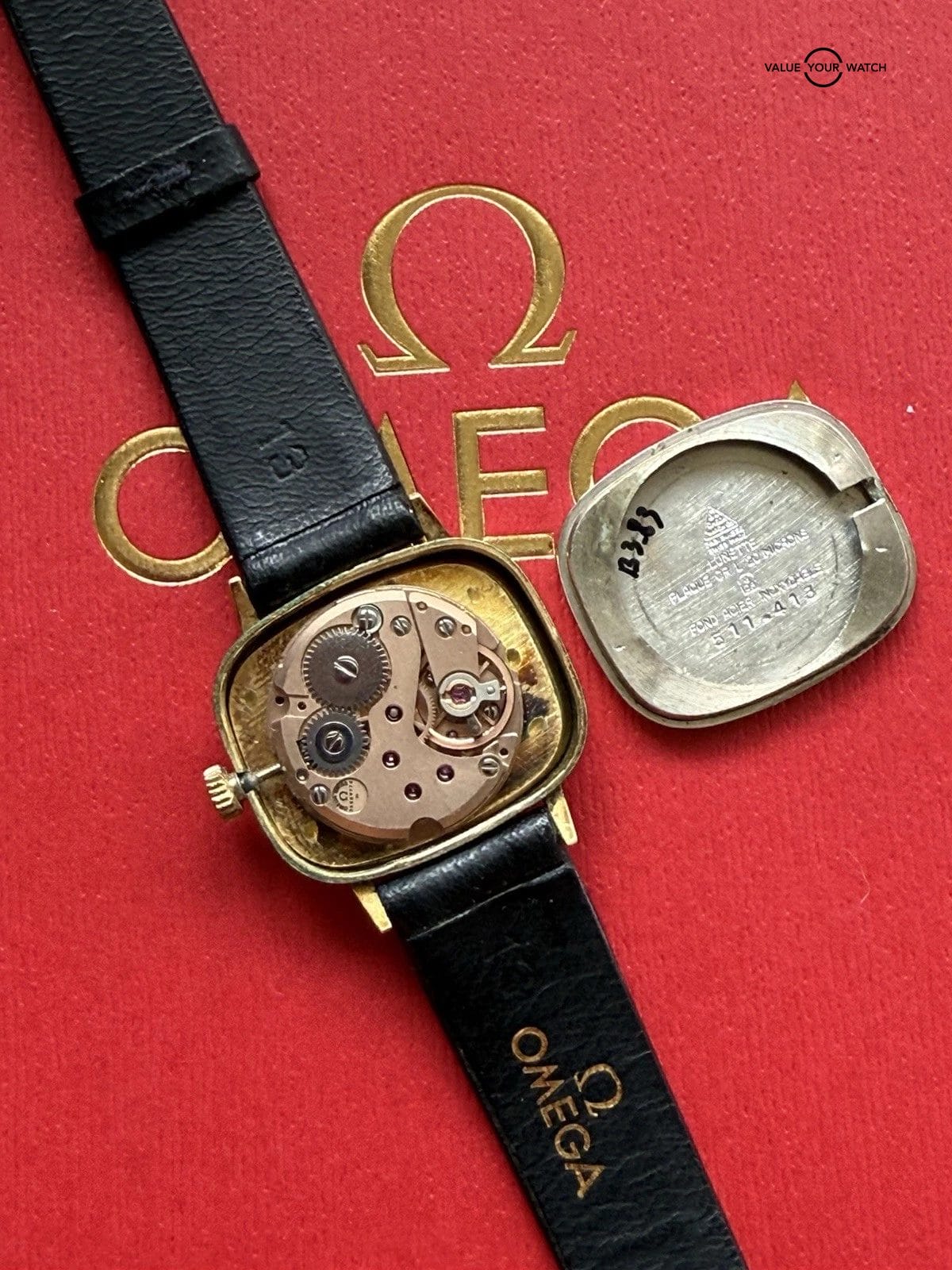 Vintage Omega Geneve Cal.625 24mm TV Rectangle Manual Wind Lady’s Watch Runs - Image 10