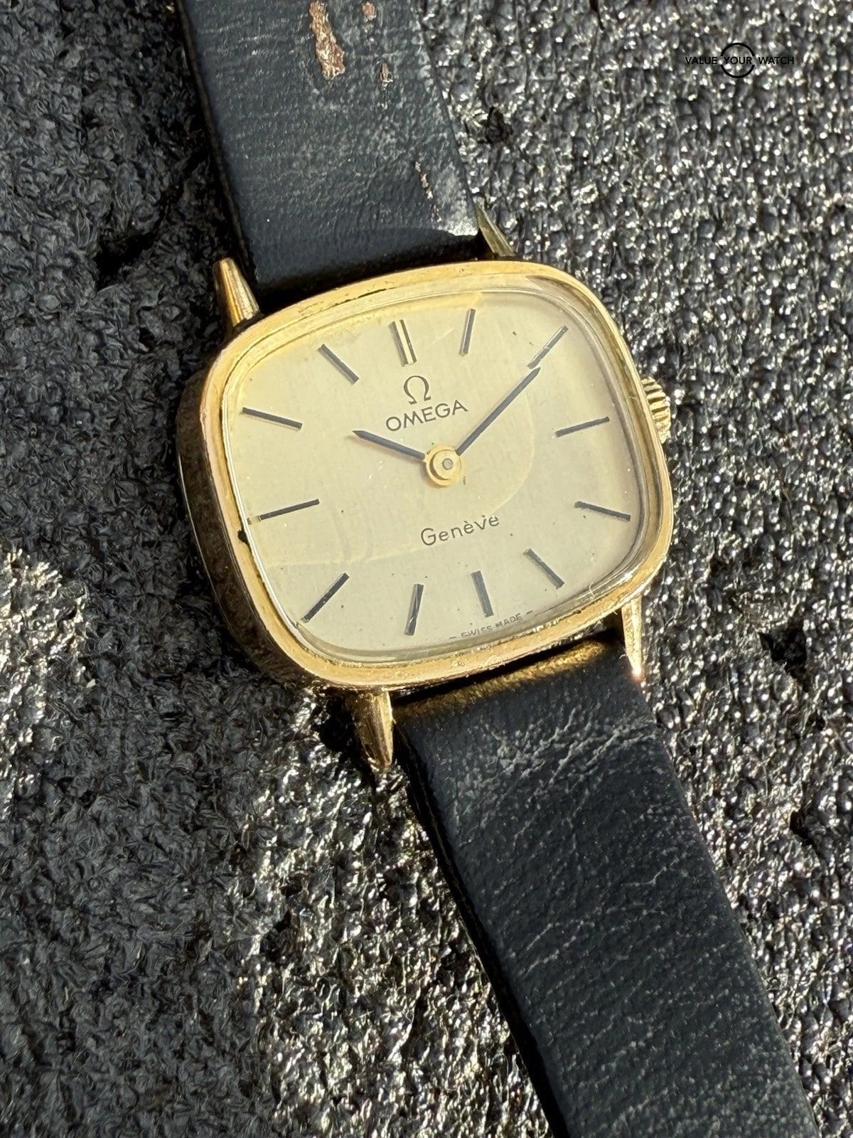 Vintage Omega Geneve Cal.625 24mm TV Rectangle Manual Wind Lady’s Watch Runs - Image 18