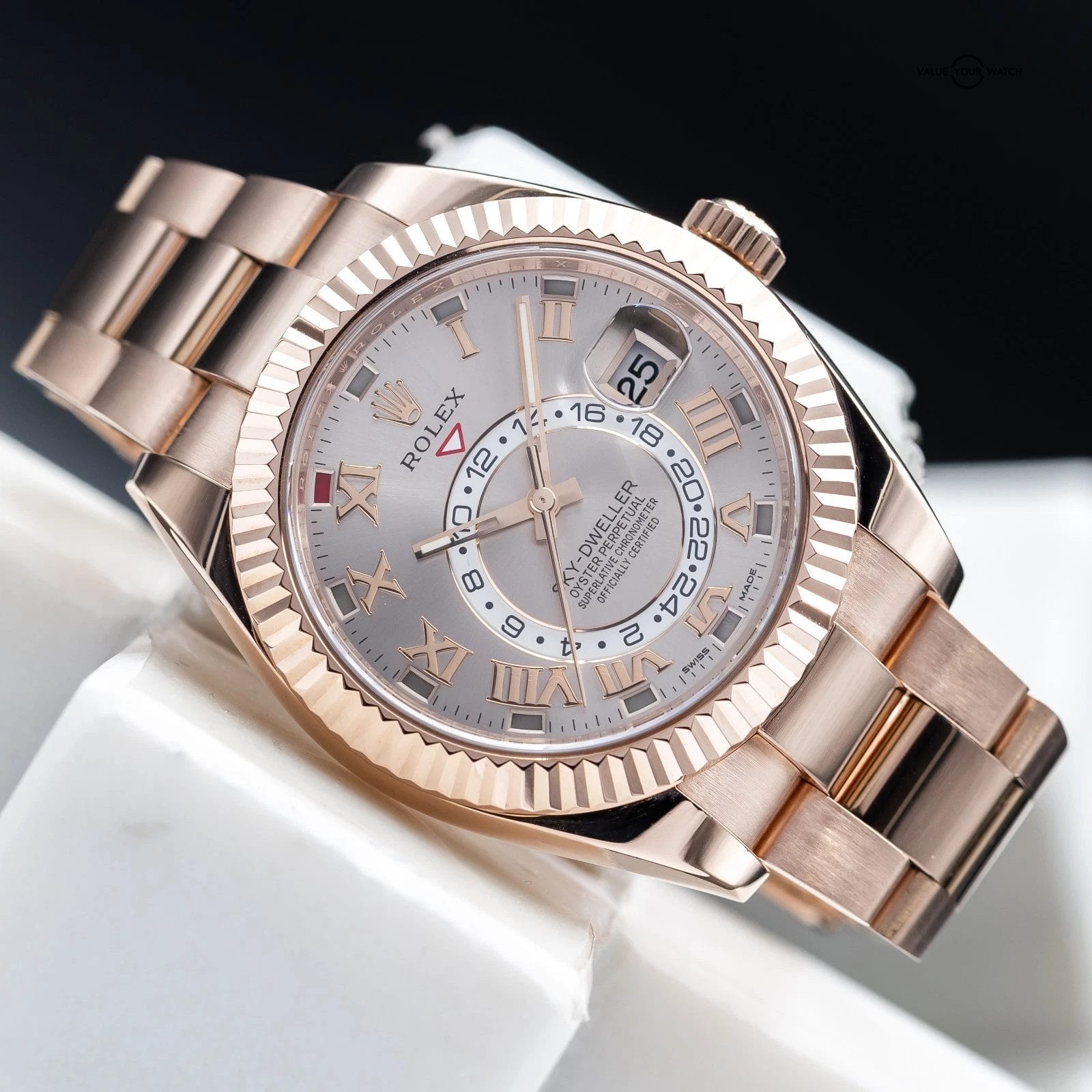 Rolex Sky-Dweller Everose Gold Sundust Dial 42mm 326935 - Complete Set - Image 2
