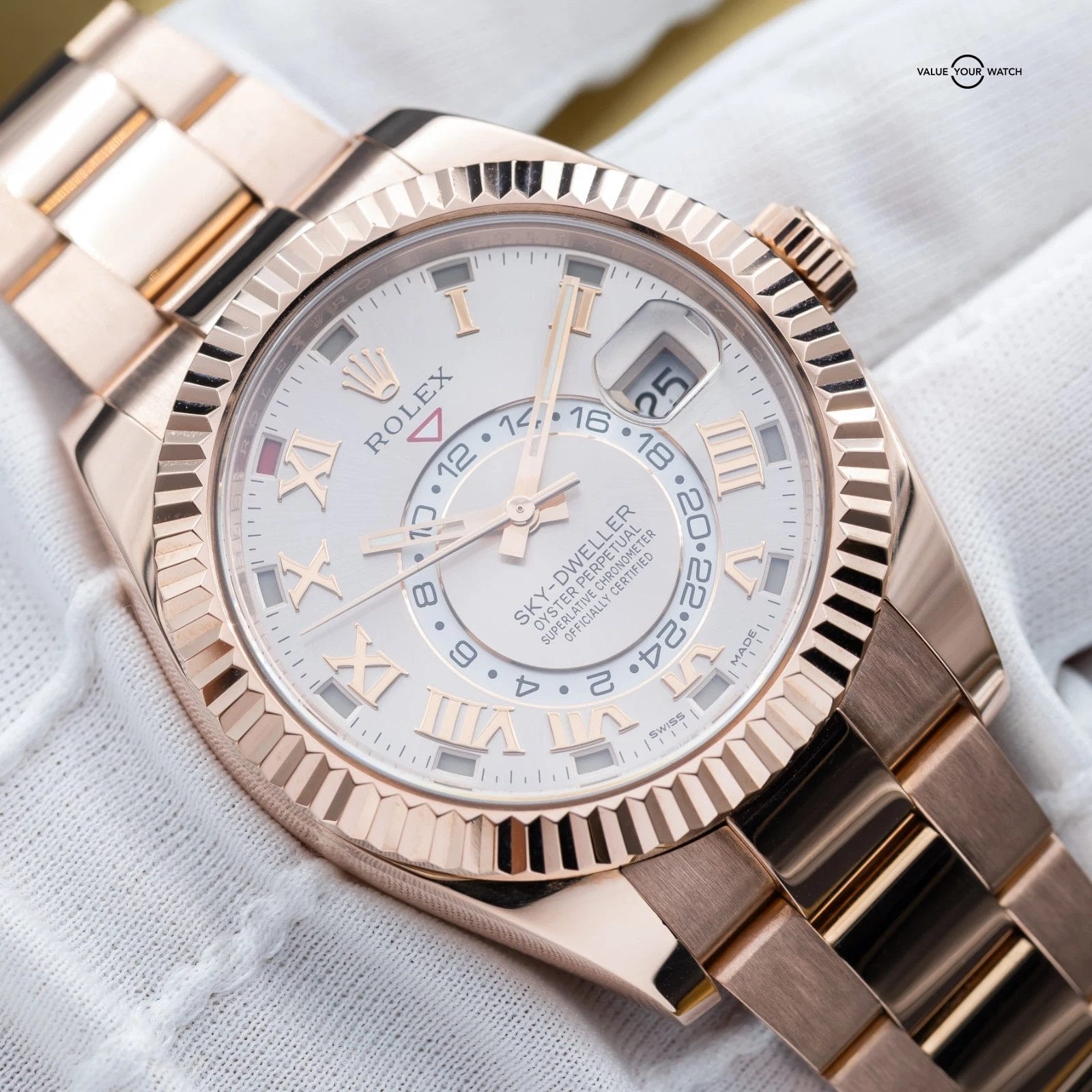 Rolex Sky-Dweller Everose Gold Sundust Dial 42mm 326935 - Complete Set - Image 4