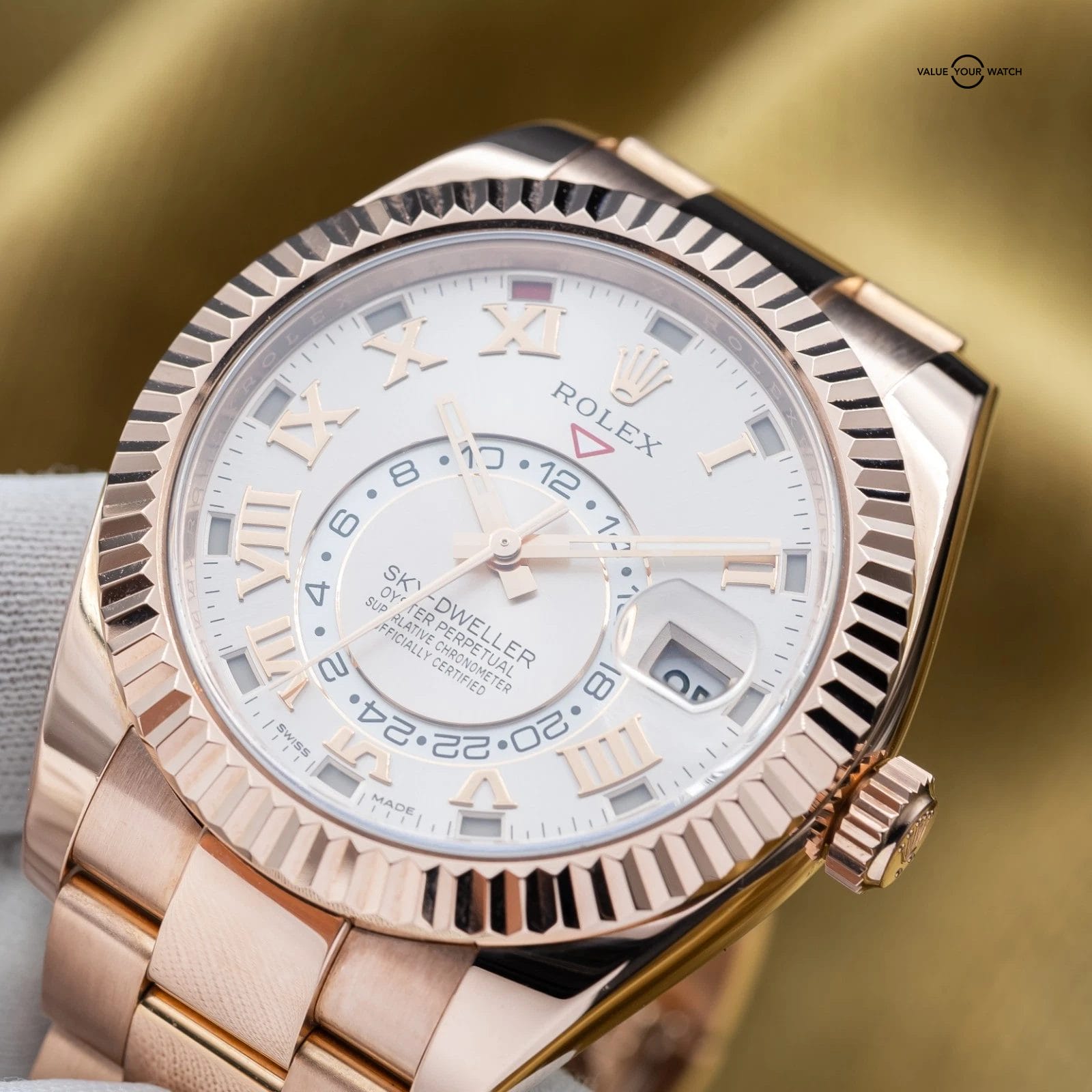 Rolex Sky-Dweller Everose Gold Sundust Dial 42mm 326935 - Complete Set - Image 5