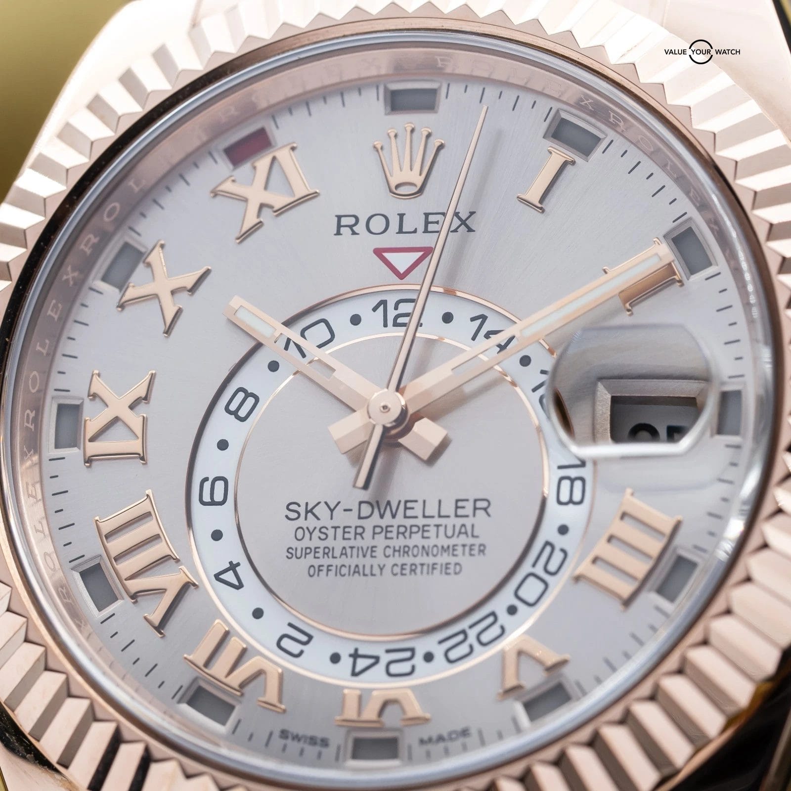 Rolex Sky-Dweller Everose Gold Sundust Dial 42mm 326935 - Complete Set - Image 6
