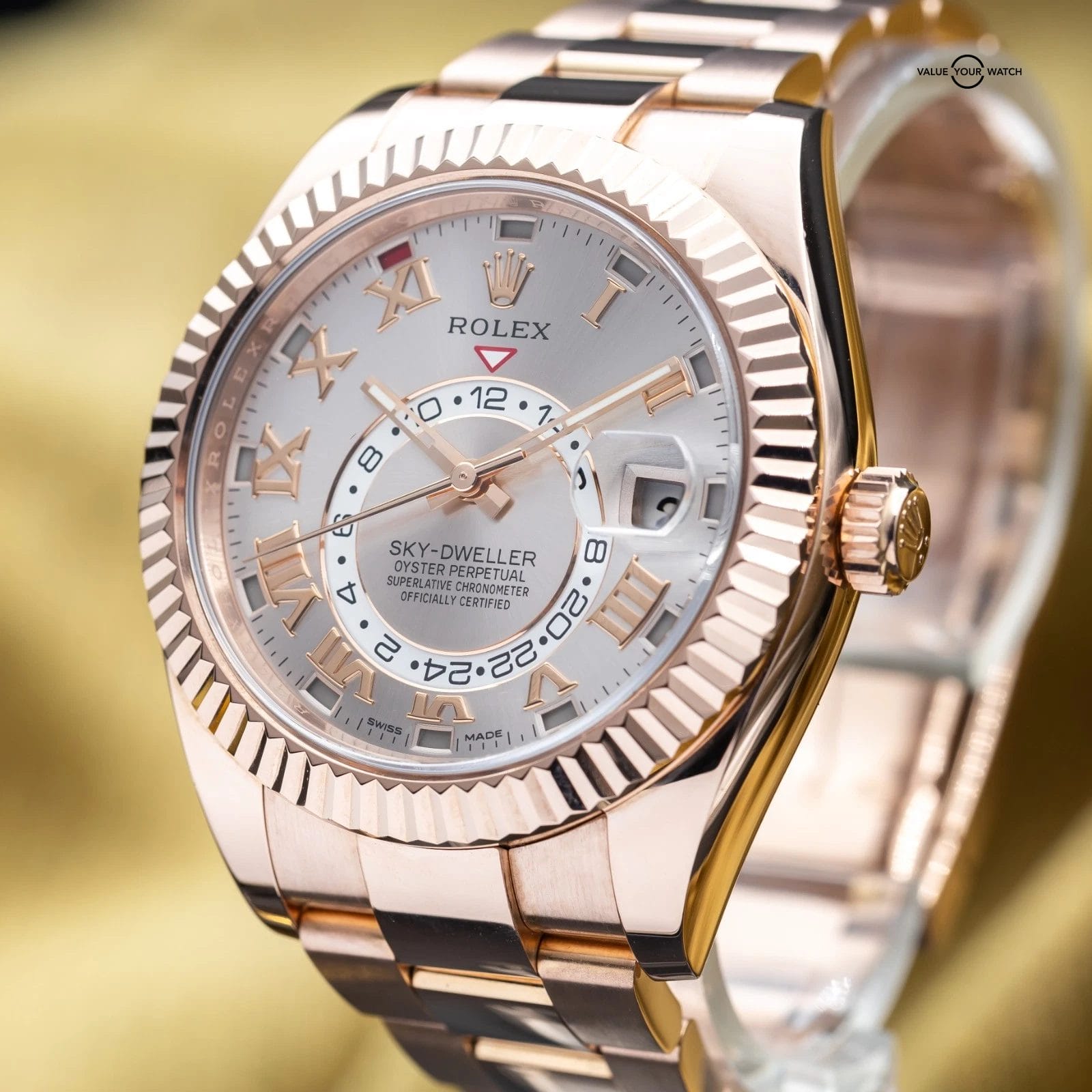 Rolex Sky-Dweller Everose Gold Sundust Dial 42mm 326935 - Complete Set - Image 13