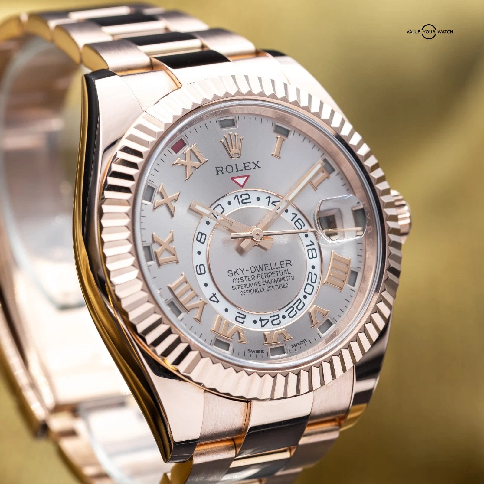Rolex Sky-Dweller Everose Gold Sundust Dial 42mm 326935 - Complete Set - Image 14