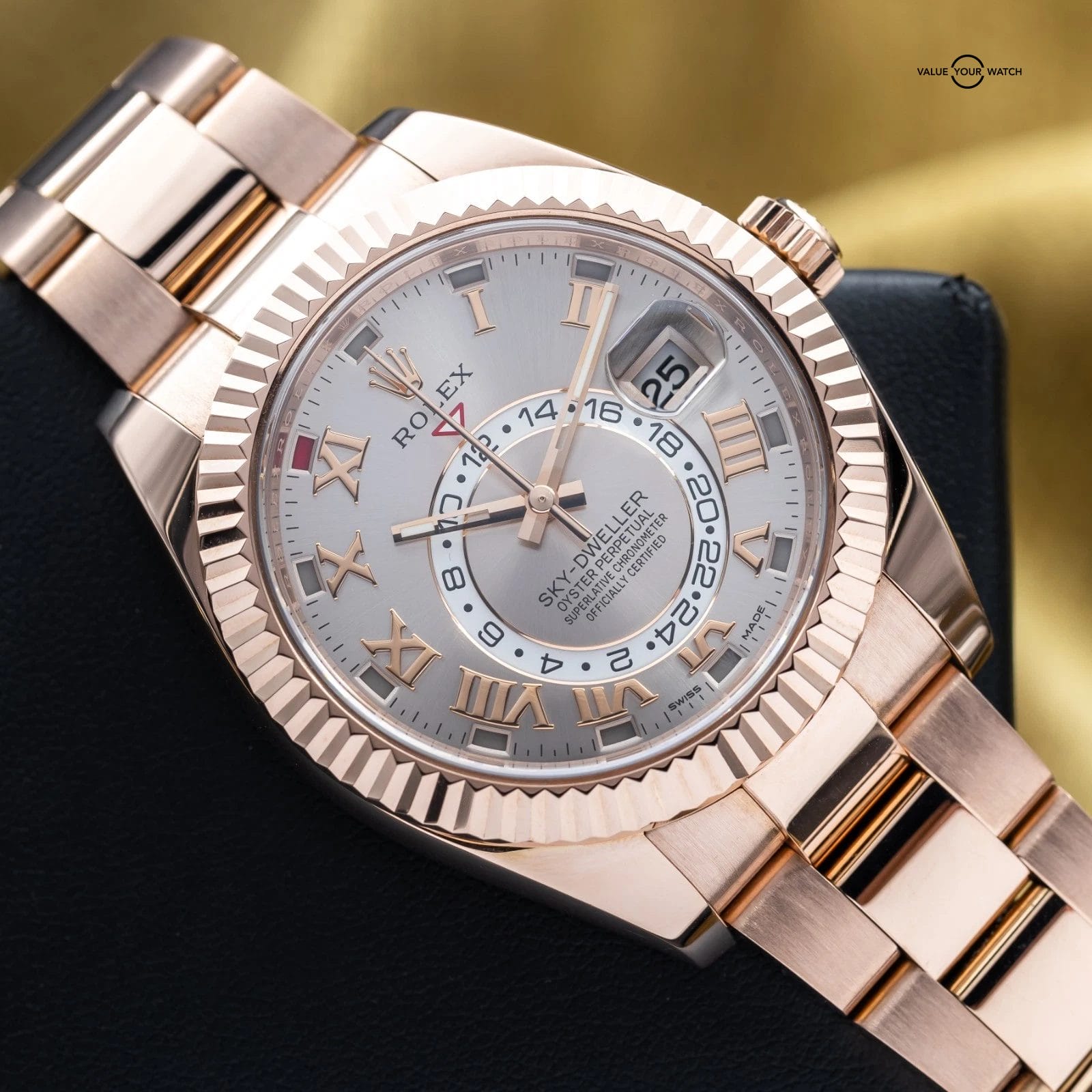 Rolex Sky-Dweller Everose Gold Sundust Dial 42mm 326935 - Complete Set - Image 15