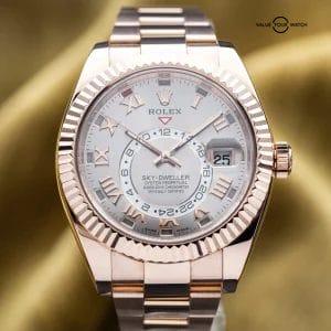 Rolex Sky-Dweller Everose Gold Sundust Dial 42mm 326935 – Complete Set