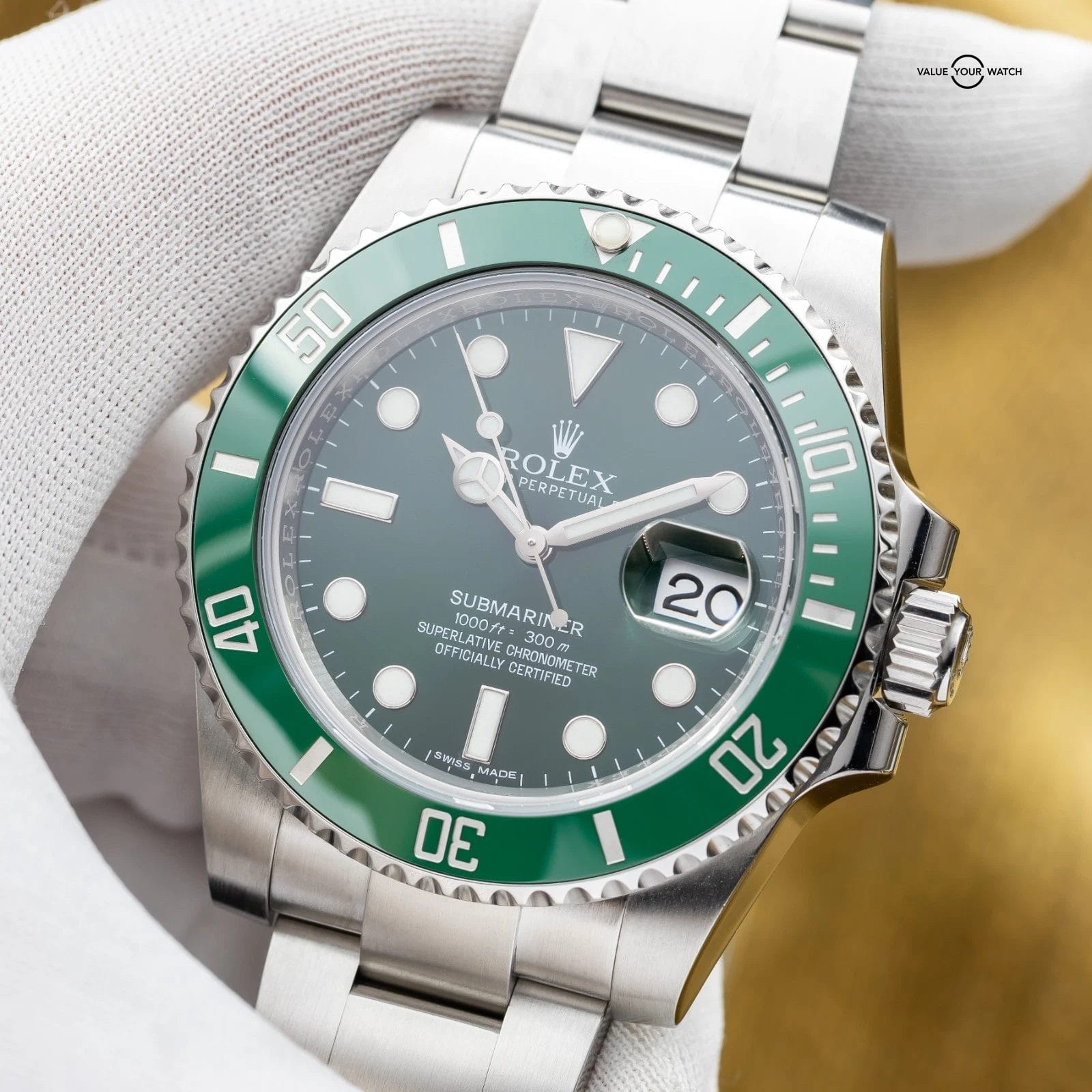 Rolex Submariner Date “Hulk” Oystersteel Ceramic Green Dial 40 116610LV Full Set - Image 14