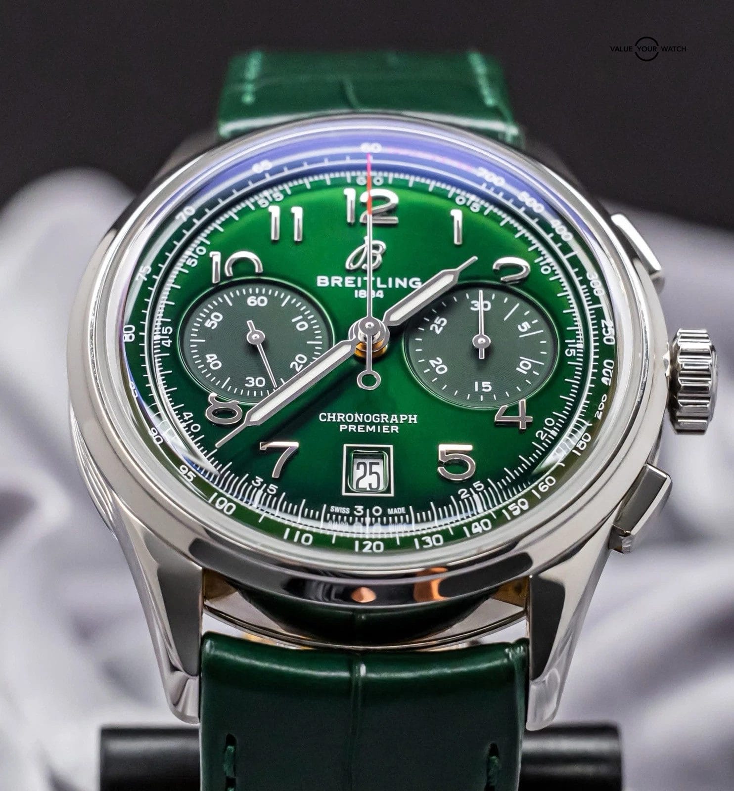 Breitling Premier B01 Chronograph 42 mm Green Dial $9K MSRP Complete Set AB0145 - Image 7