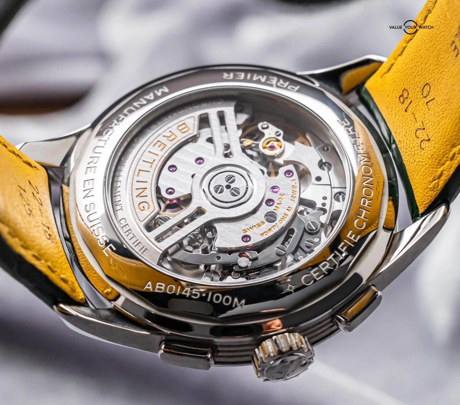 Breitling Premier B01 Chronograph 42 mm Green Dial $9K MSRP Complete Set AB0145 - Image 12