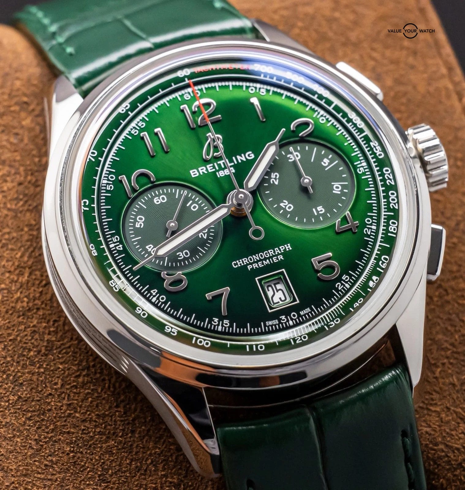 Breitling Premier B01 Chronograph 42 mm Green Dial $9K MSRP Complete Set AB0145 - Image 13