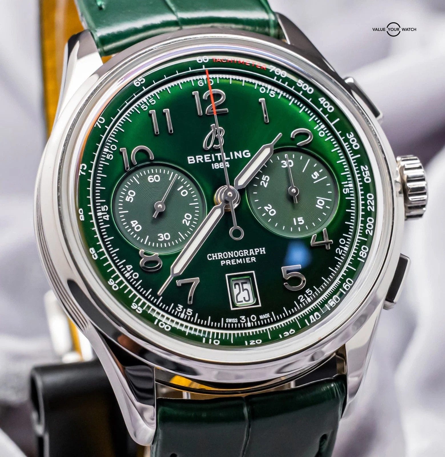Breitling Premier B01 Chronograph 42 mm Green Dial $9K MSRP Complete Set AB0145 - Image 14