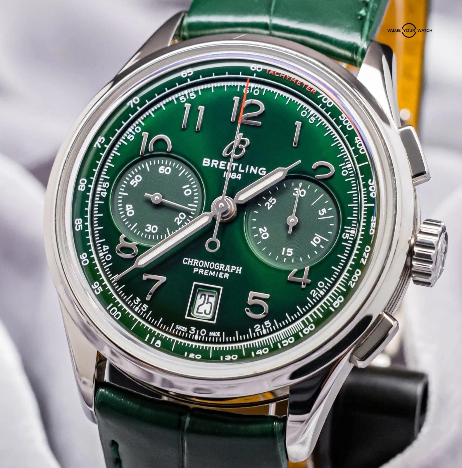 Breitling Premier B01 Chronograph 42 mm Green Dial $9K MSRP Complete Set AB0145 - Image 15