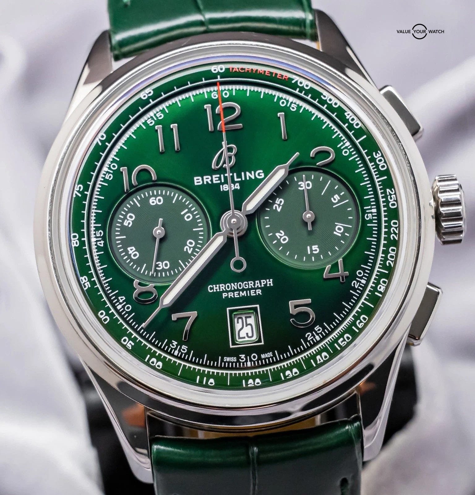 Breitling Premier B01 Chronograph 42 mm Green Dial $9K MSRP Complete Set AB0145 - Image 18