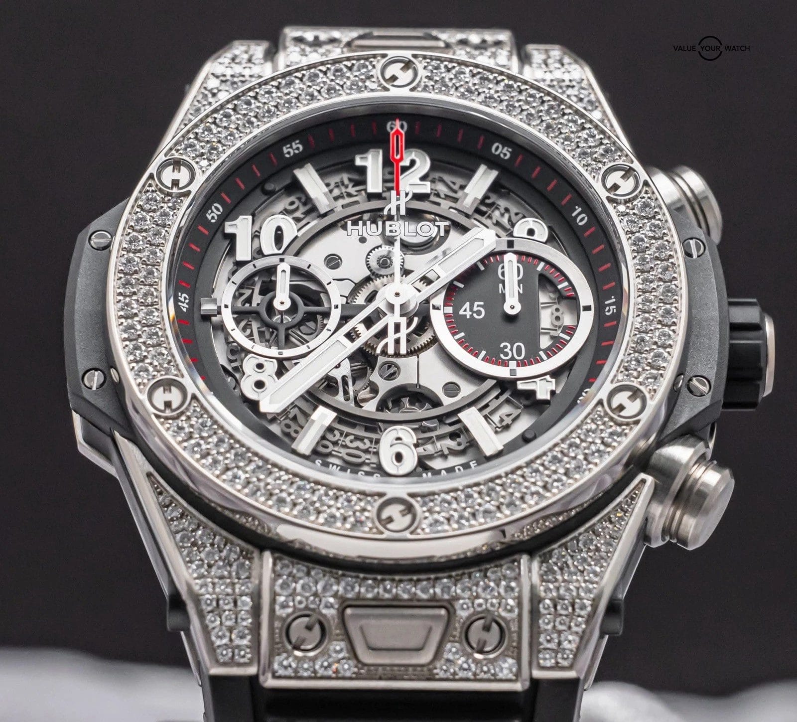 Hublot Big Bang Unico Titanium Pave 45 mm Complete Diamonds 411.NX.1170.RX.1704 - Image 10
