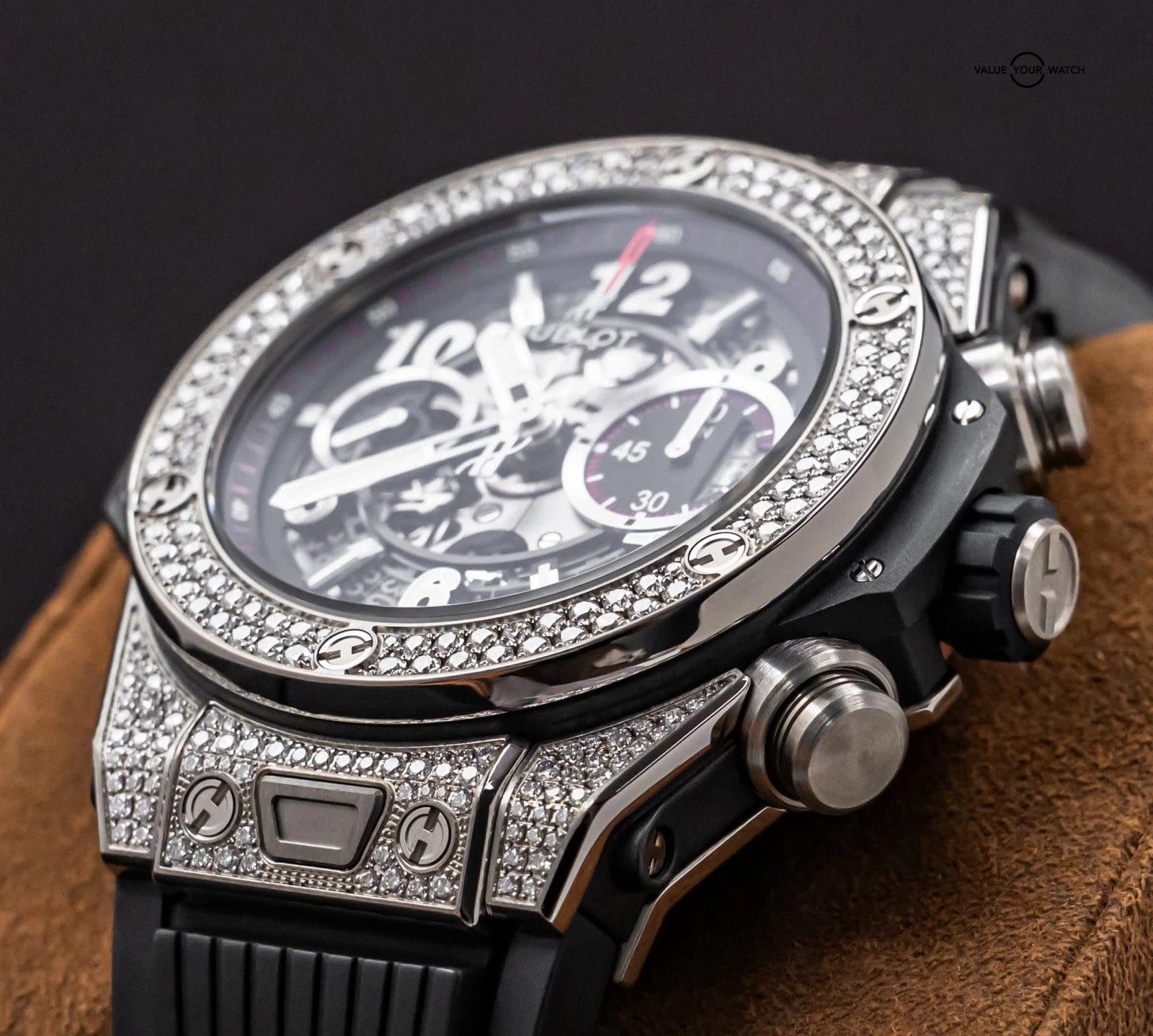 Hublot Big Bang Unico Titanium Pave 45 mm Complete Diamonds 411.NX.1170.RX.1704 - Image 14