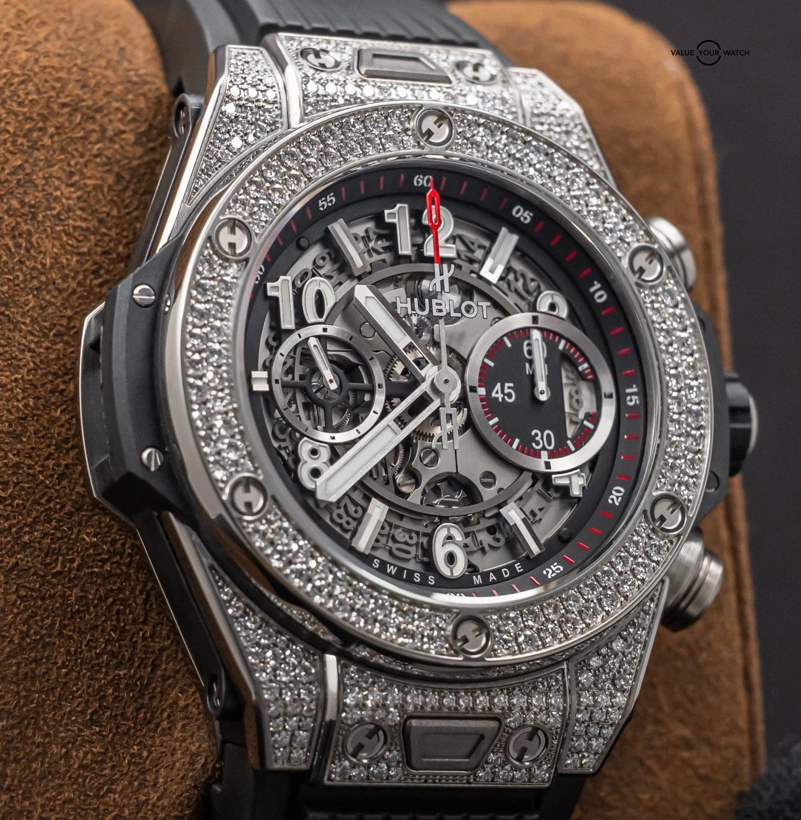 Hublot Big Bang Unico Titanium Pave 45 mm Complete Diamonds 411.NX.1170.RX.1704 - Image 16