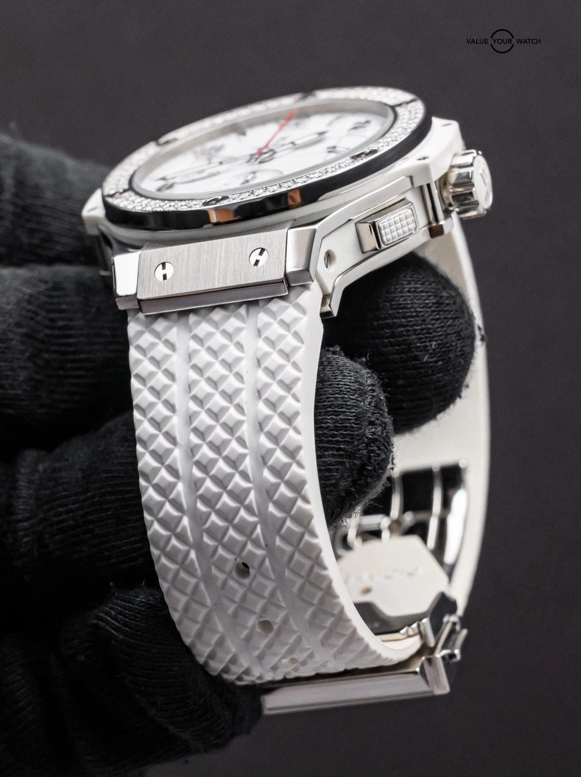 Hublot Big Bang 41 Steel White Diamonds $16K MSRP White Dial 342.SE.230.RW.114 - Image 6