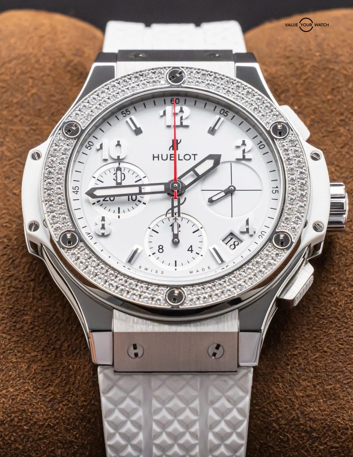 Hublot Big Bang 41 Steel White Diamonds $16K MSRP White Dial 342.SE.230.RW.114 - Image 11