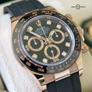 Rolex Rose Gold Black Diamond Dial Cosmograph Daytona Full Set – 116515LN