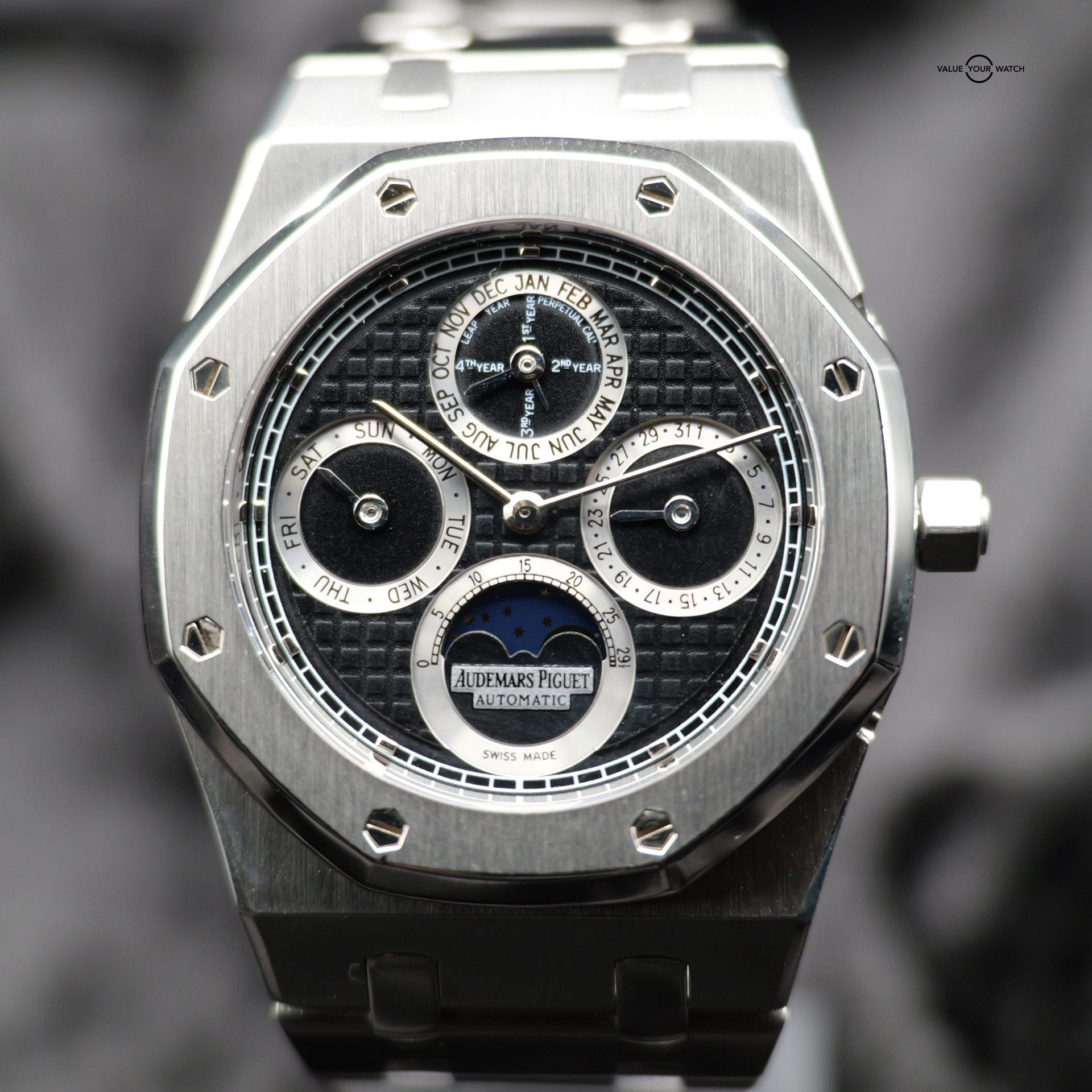 Audemars Piguet Royal Oak Perpetual Calendar 25820SP.O.0944SP.02 39MM Platinum Black Dial Full Set WARRANTY