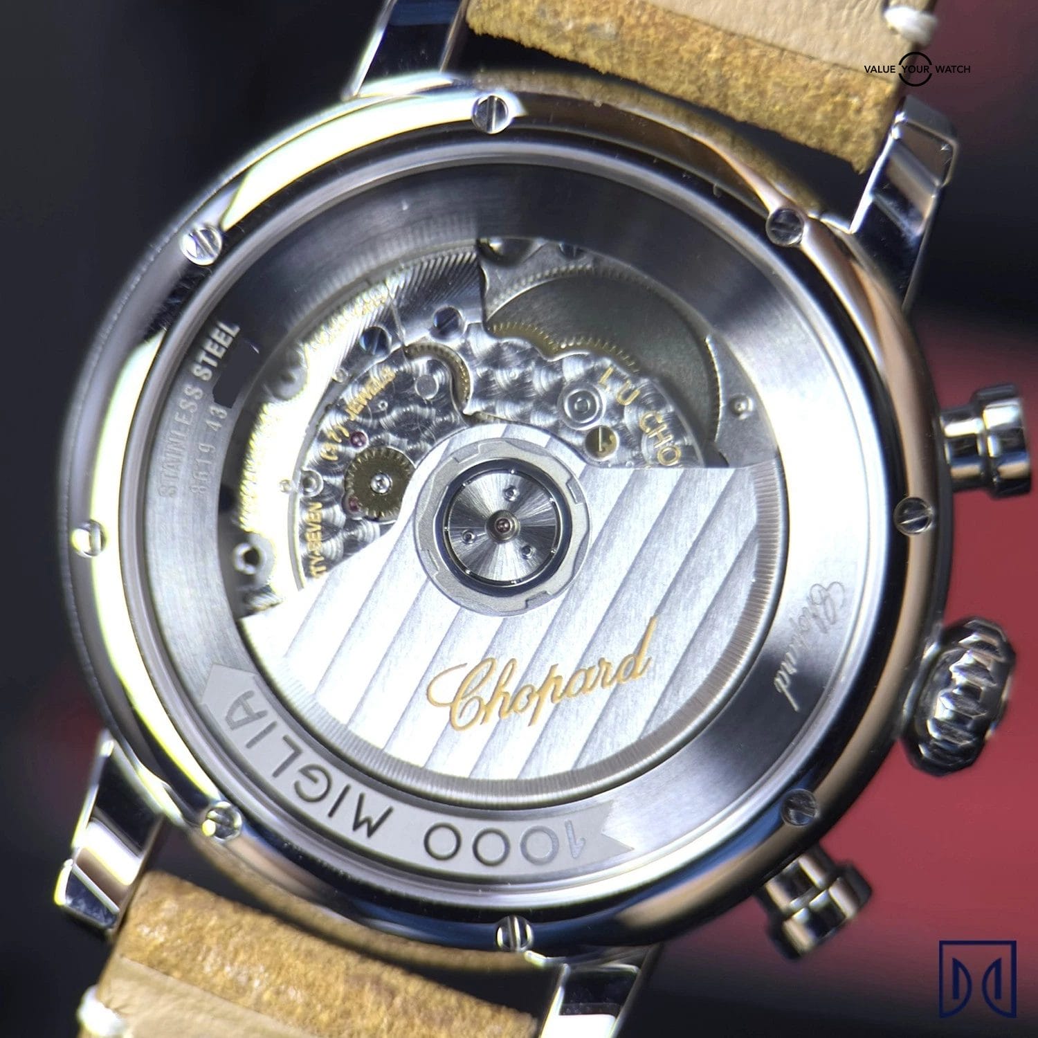 Chopard Mille Miglia Chronograph 2024 Mint Red Edition Watch / Box Leather band - Image 13