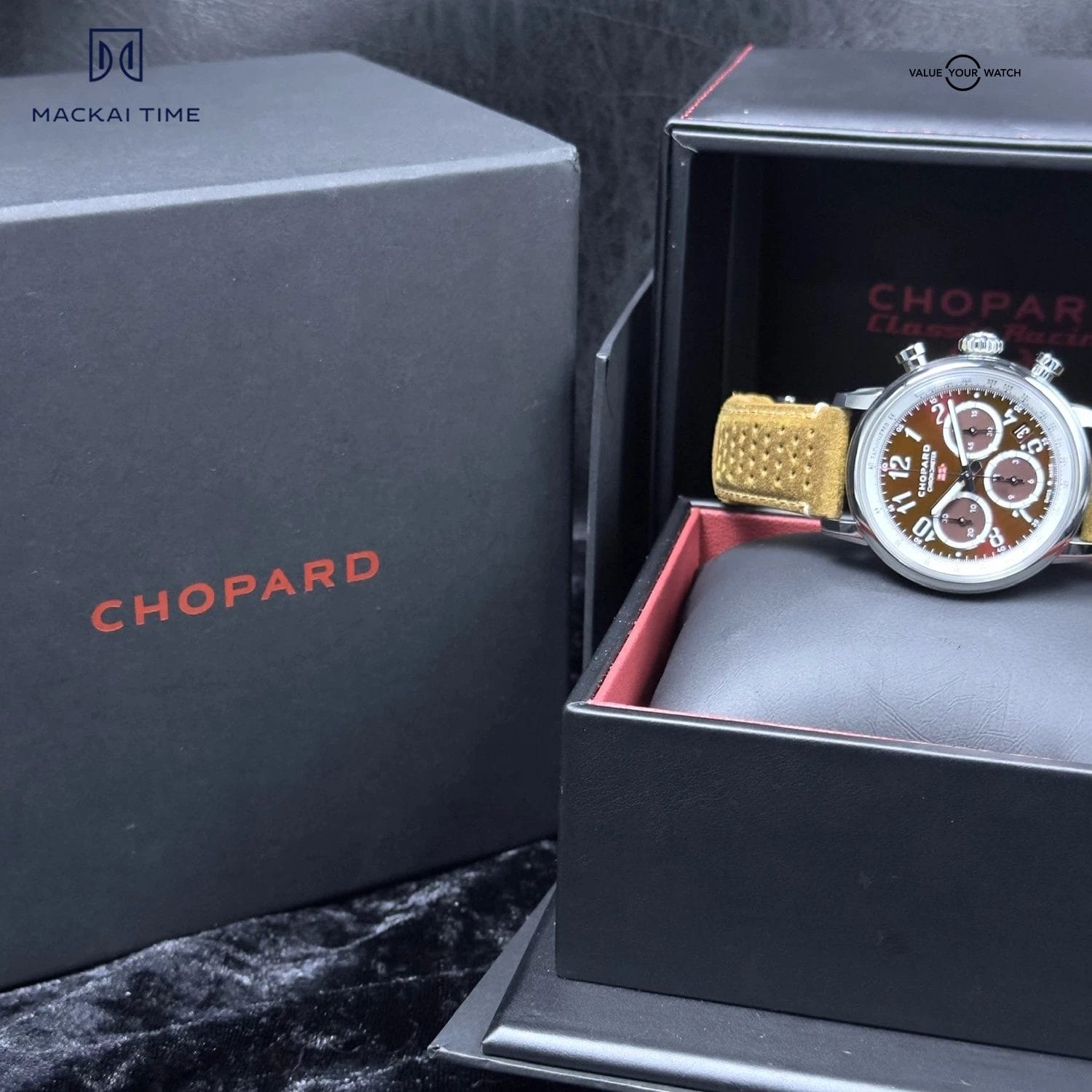 Chopard Mille Miglia Chronograph 2024 Mint Red Edition Watch / Box Leather band - Image 11