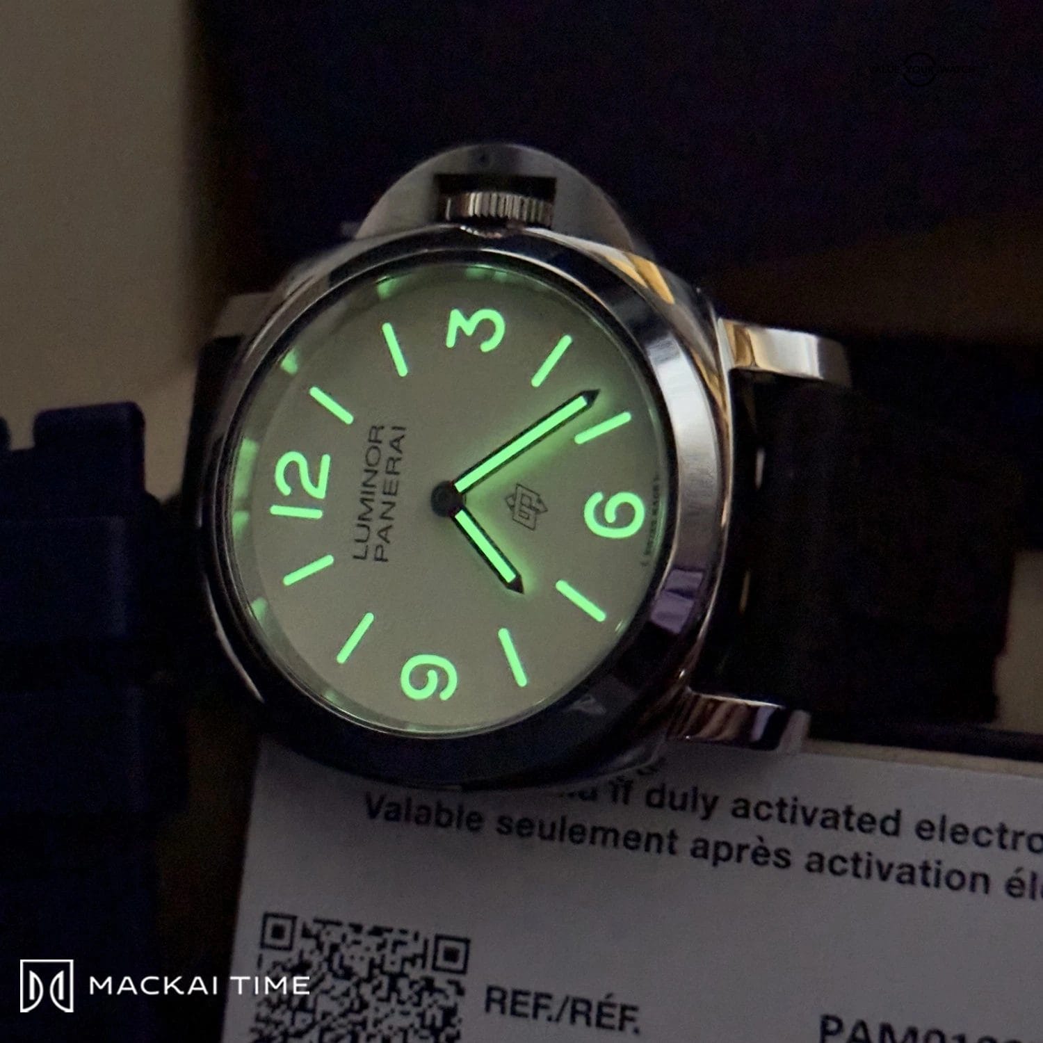 Panerai Luminor Base Logo White Dial Steel PAM01087 2025 Full Set w Extra Strap - Image 4