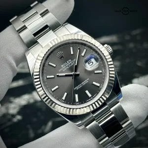 Rolex Datejust 41 Rhodium 126334 Slate Grey Oyster Fluted 2020