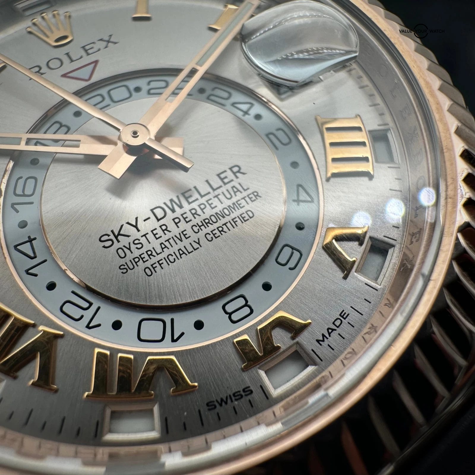 Rolex Sky-Dweller Rose Gold 326135 18K Rose Gold Sundust 42mm - Image 7