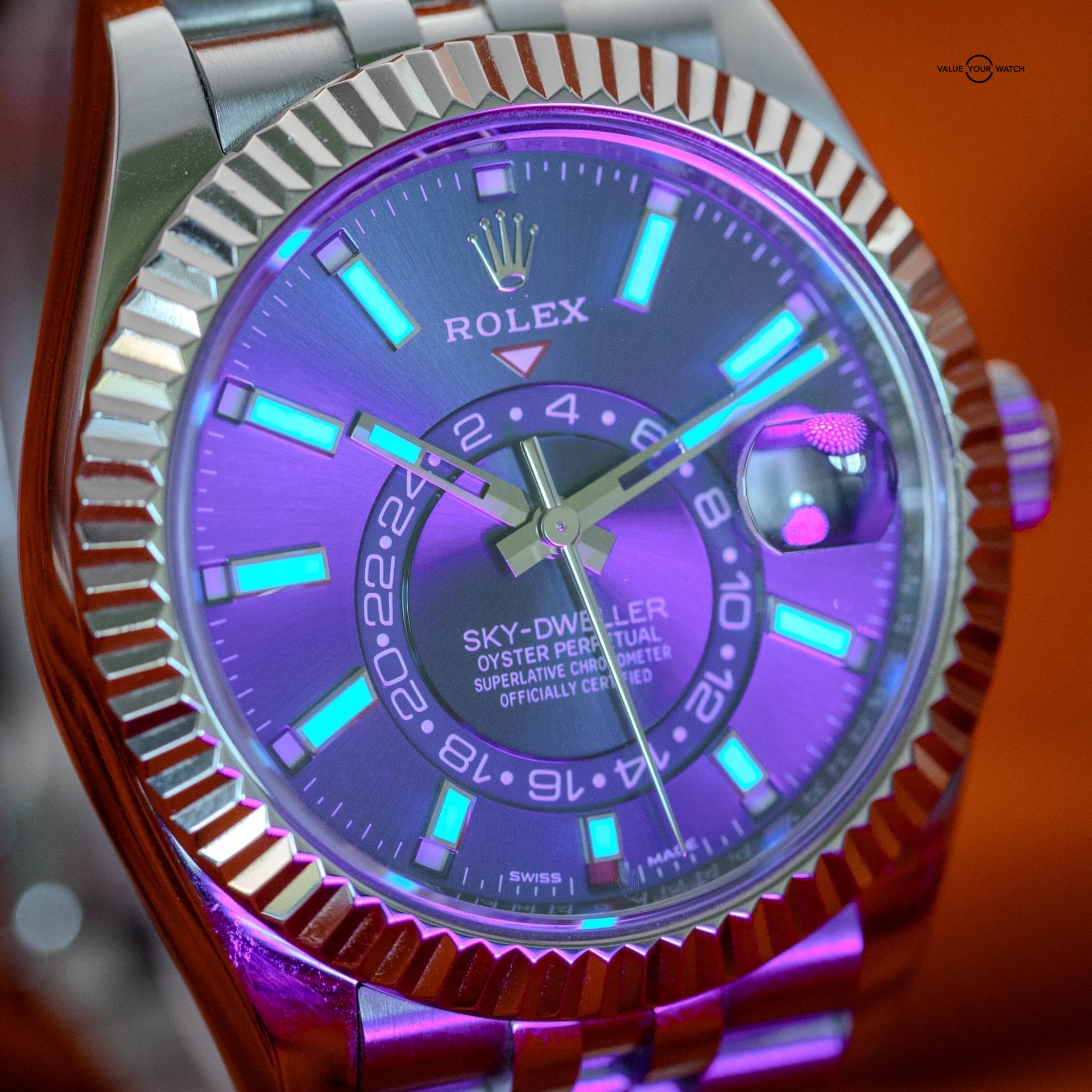 2024 Rolex Sky-Dweller 326934 Blue Dial Jubilee Bracelet Watch & Paper - Image 4