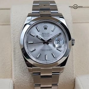 Rolex Datejust 41mm, steel with Silver dial on oyster bracelet. Full set 2023!