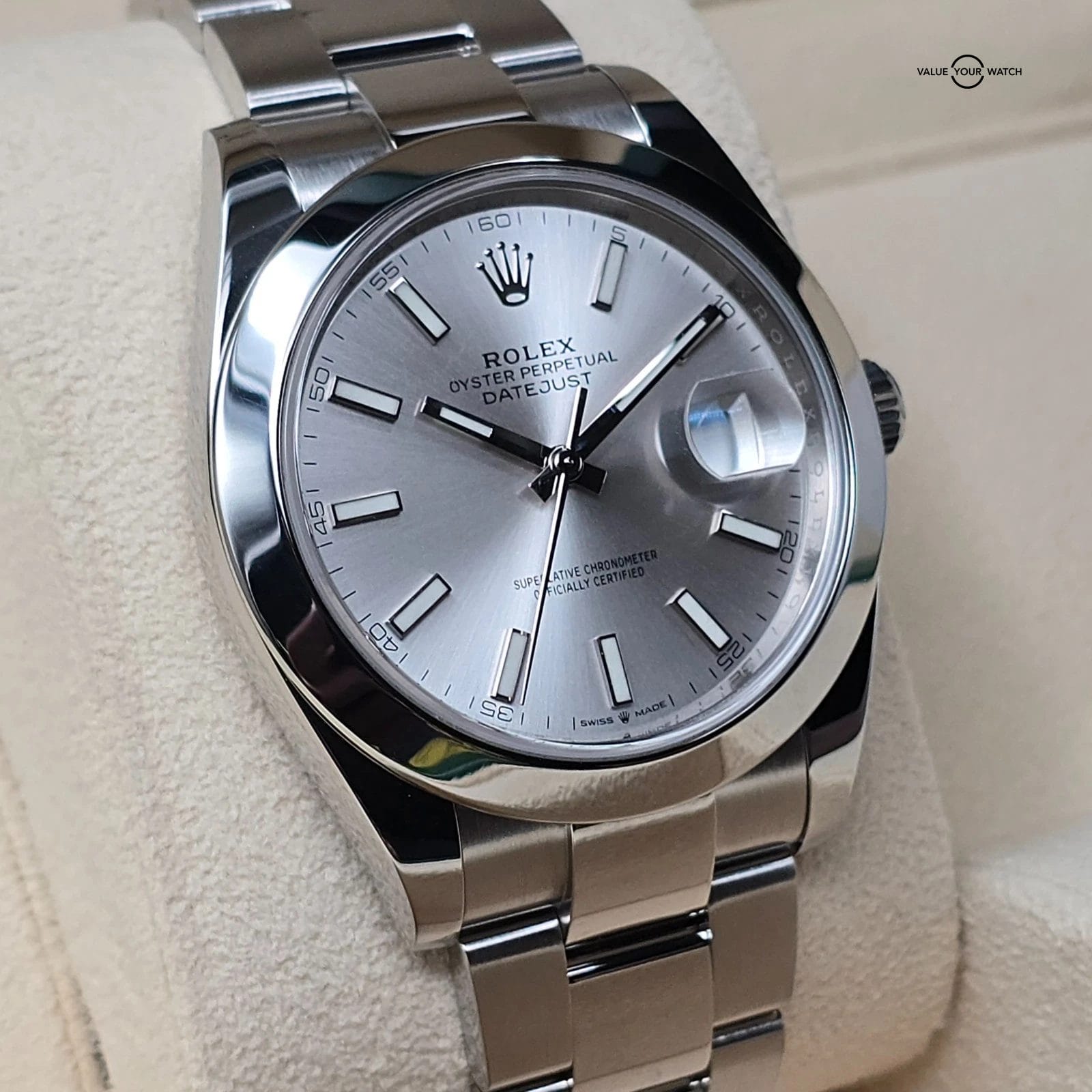 Rolex Datejust 41mm, steel with Silver dial on oyster bracelet. Full set 2023! - Image 10