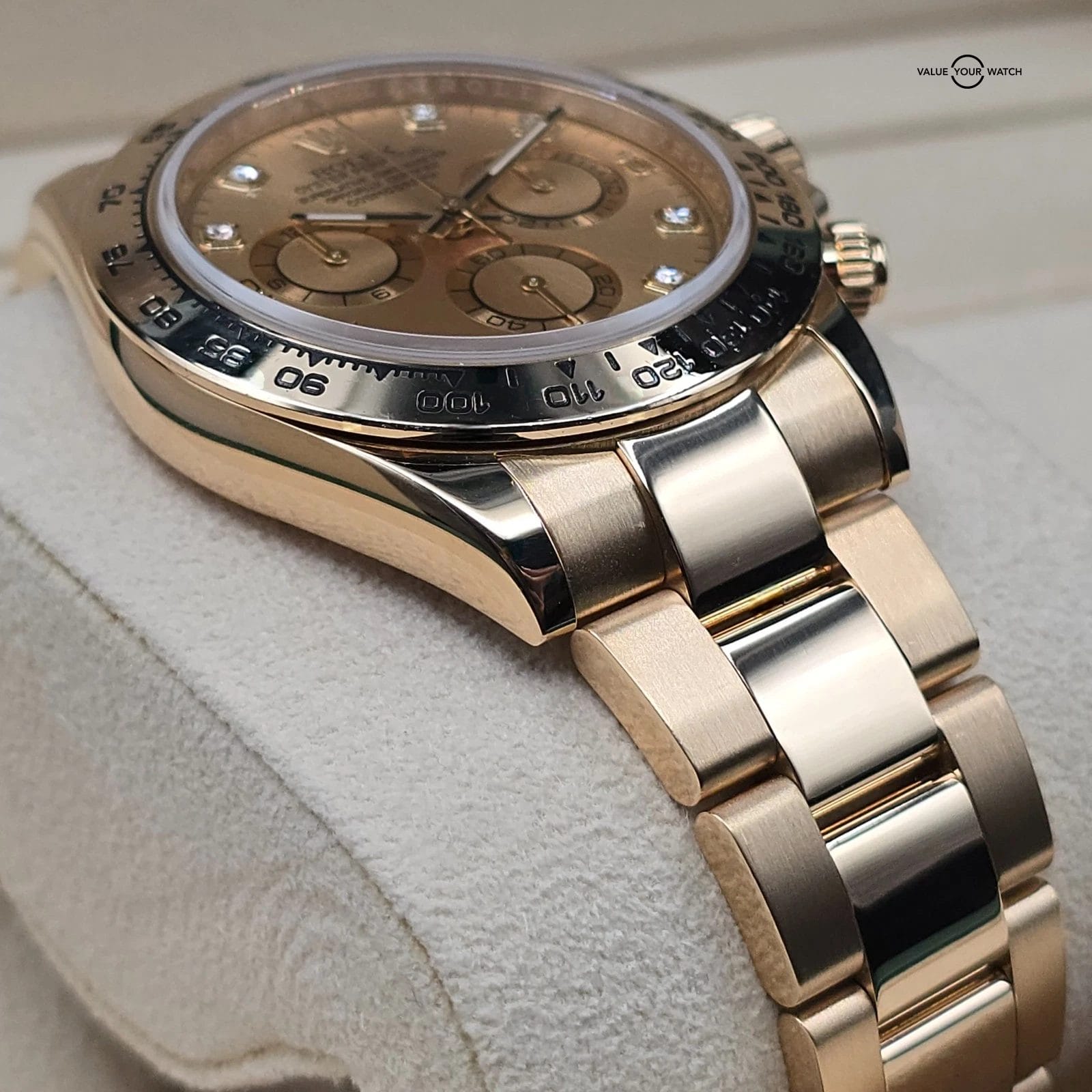 Rolex Daytona in 18k yellow gold, champagne Diamond dial Full set 2018! - Image 3