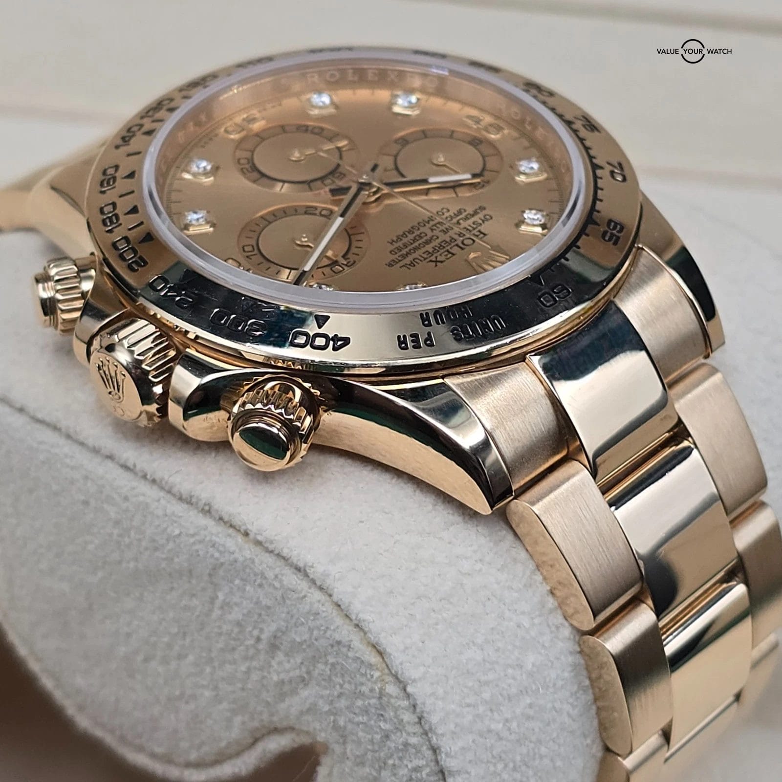 Rolex Daytona in 18k yellow gold, champagne Diamond dial Full set 2018! - Image 10