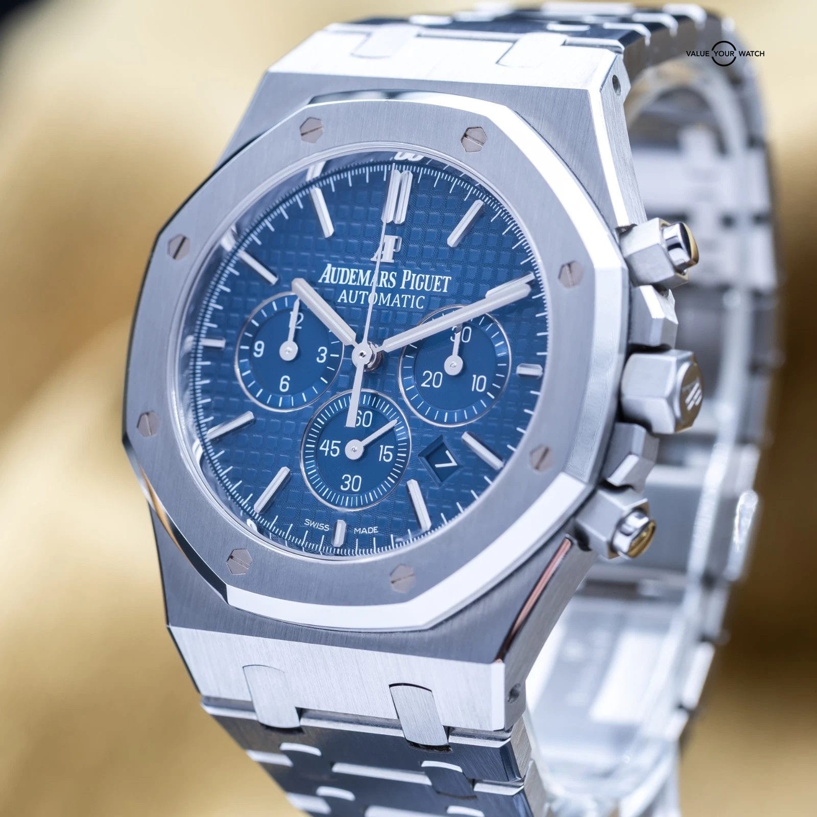 Audemars Piguet Royal Oak Chronograph 41mm Steel AP 26320ST Blue Dial Full Set - Image 15