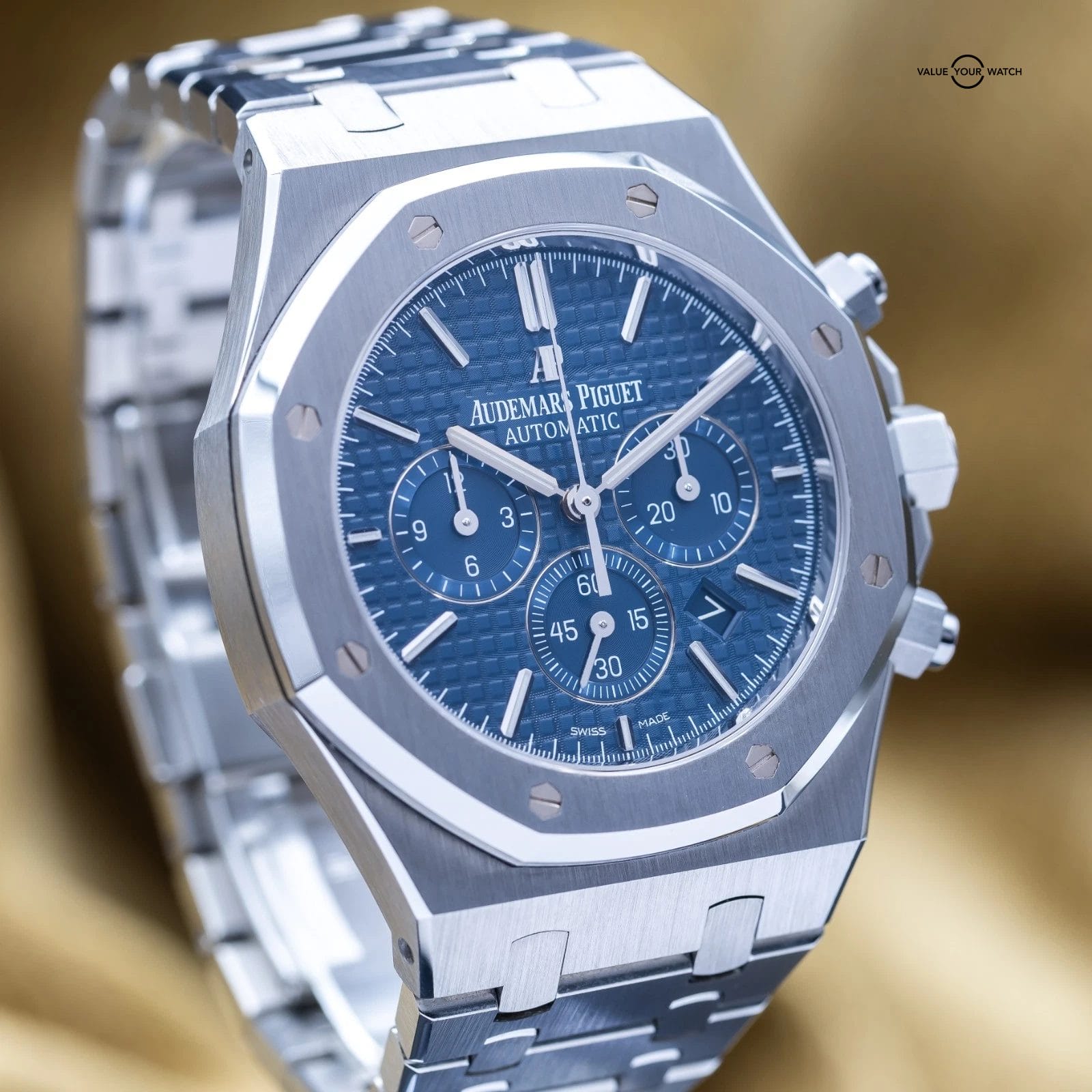 Audemars Piguet Royal Oak Chronograph 41mm Steel AP 26320ST Blue Dial Full Set - Image 16